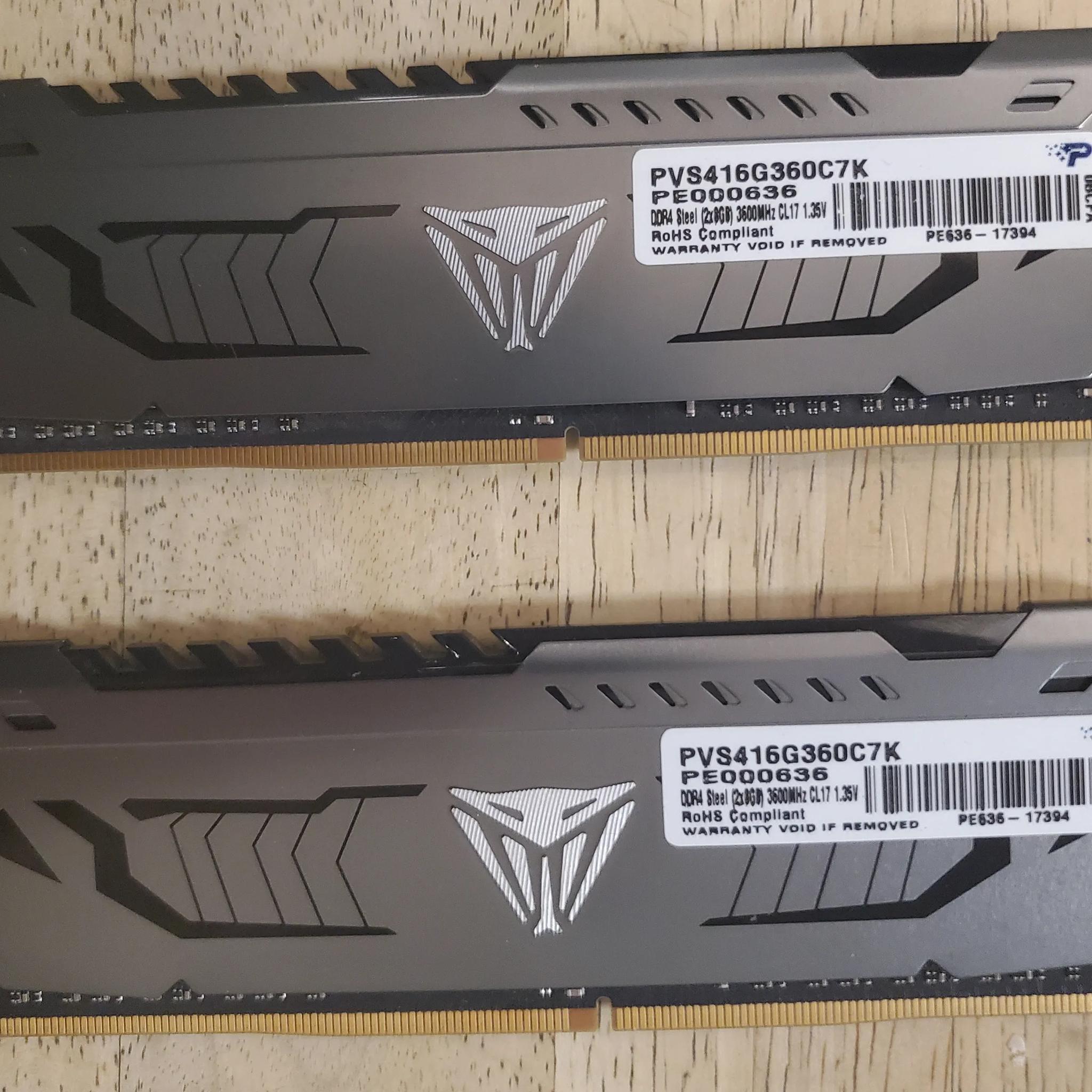 Patriot Viper Steel 16Gb DDR4 (2x8gb) 3600MHz RAM Memory