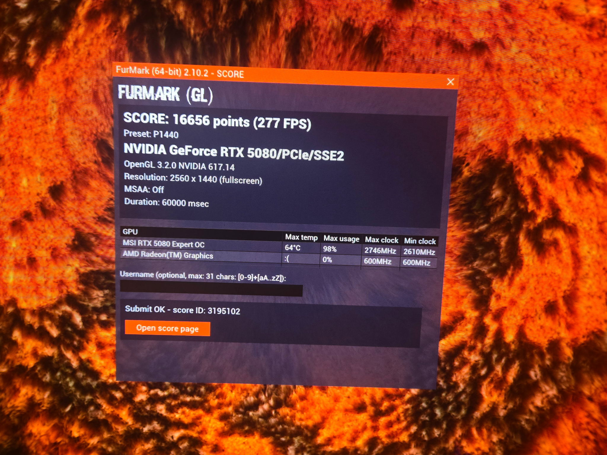 MSI RTX 5080 expert OC