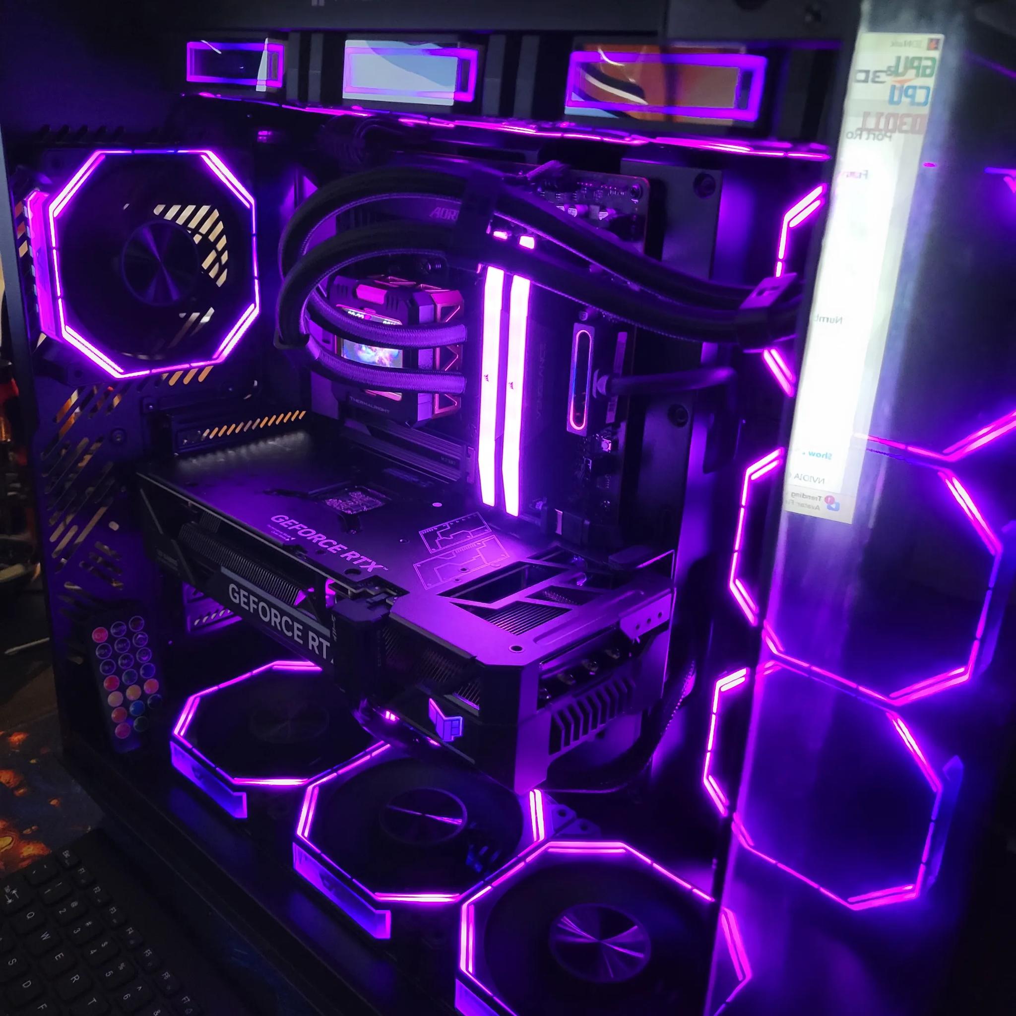 🚀 Ryzen 7 7800X3D + RTX 4070 Ti SUPER TUF + FW360 LCD AIO + 32GB DDR5 + PCIe 5.0 PSU + ARGB Mods 🎮