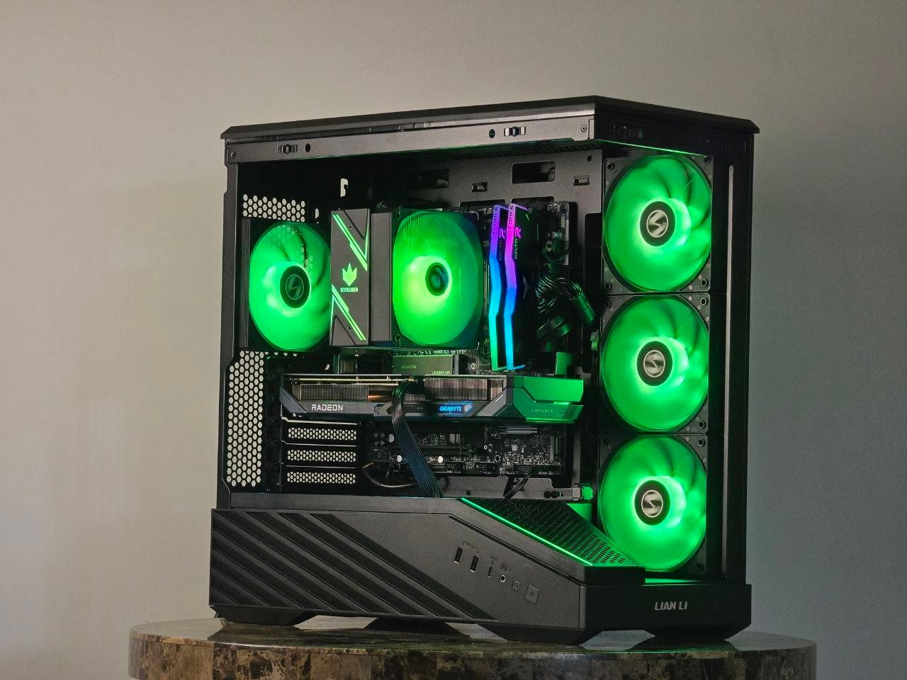 FREE SHIP 🖤🌈 Black RGB Gaming PC | RX 9060 XT 16 GB | AMD Ryzen 7 5700X | 1 TB NVME | 32 GB DDR4