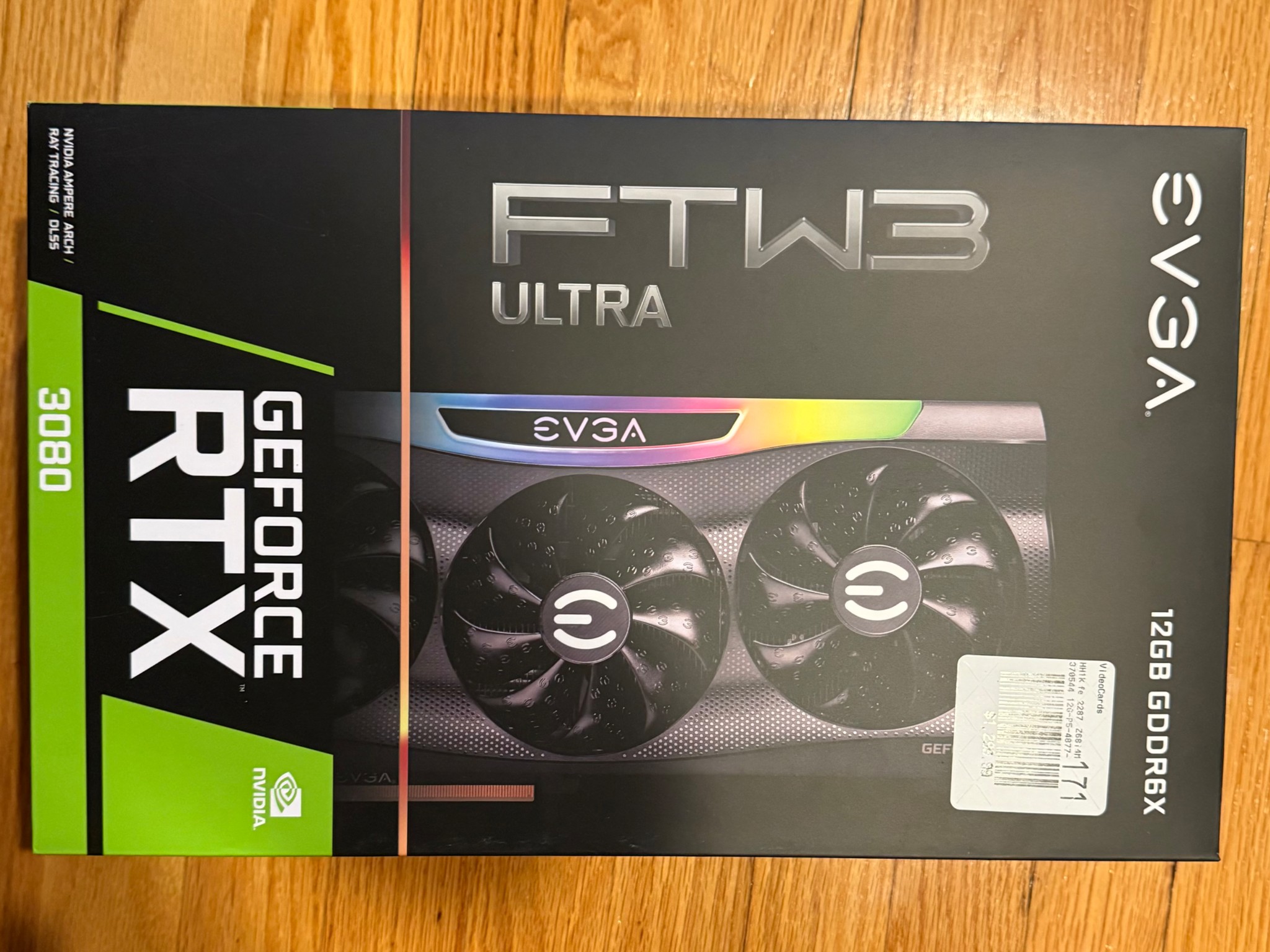 Like new EVGA 3080 FTW3 Ultra 12gb w/ original box and packaging