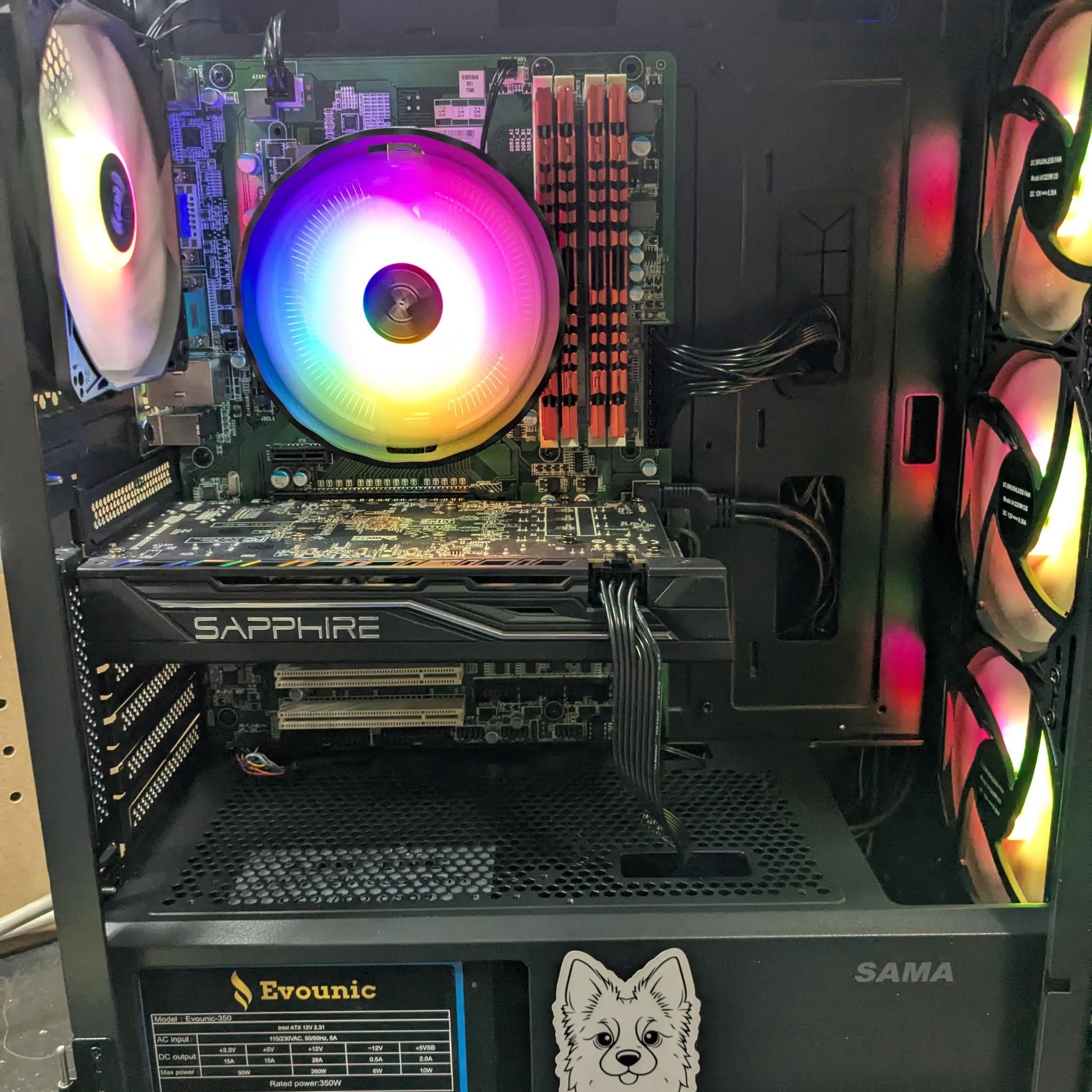 120 FPS Fortnite | 180 Day Warranty | i5-4590, 16GB RAM, 480GB SSD, RX 470 4GB, RGB, Win10, Wifi