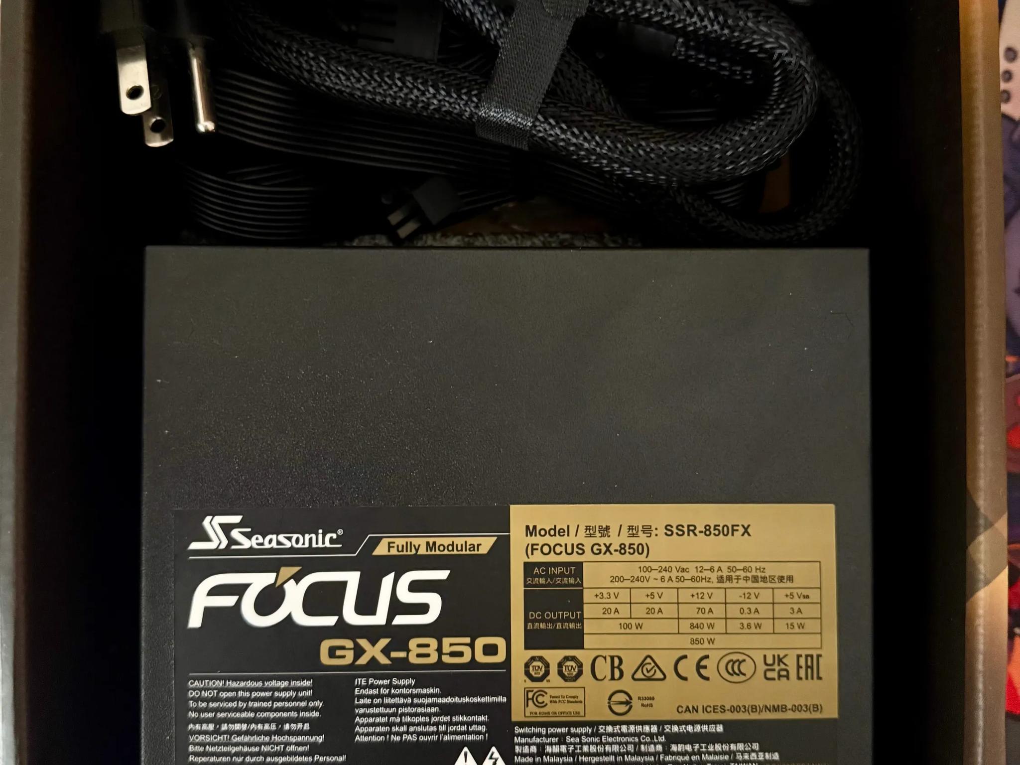 Seasonic Focus GX-850 850W Fully Modular PSU