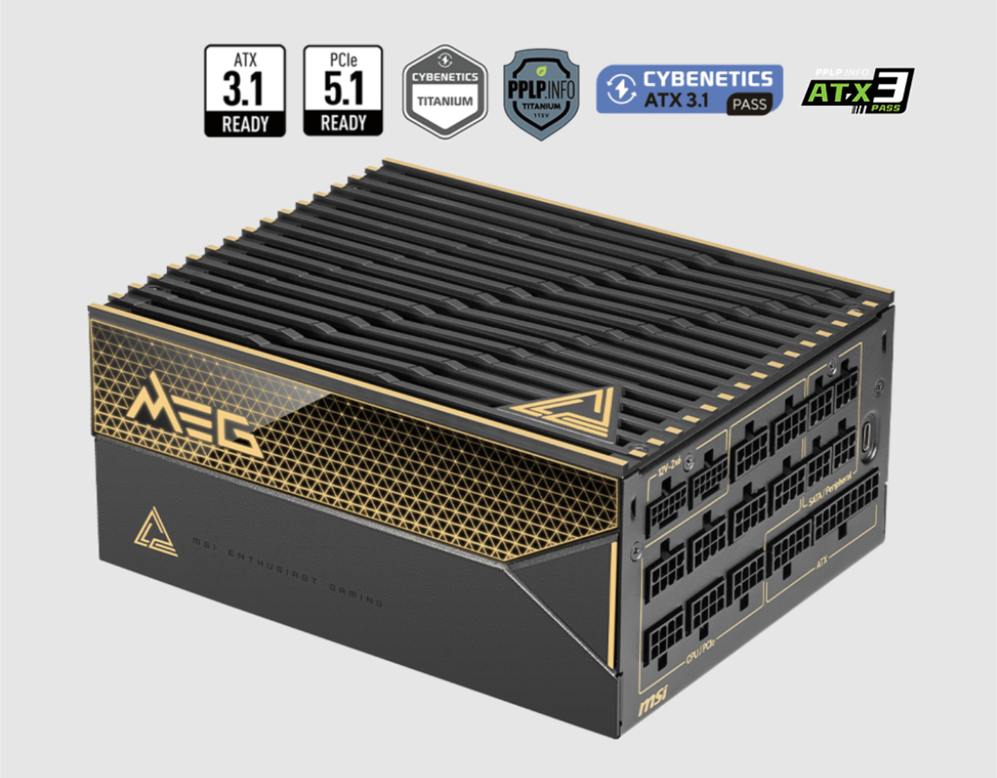 MSI MEG Ai1600T *NEW IN HAND* PCIE5 80+ TITANIUM 1600w PSU, Dual 12V-2x6 5090 5080 9070 XT 7900 XTX