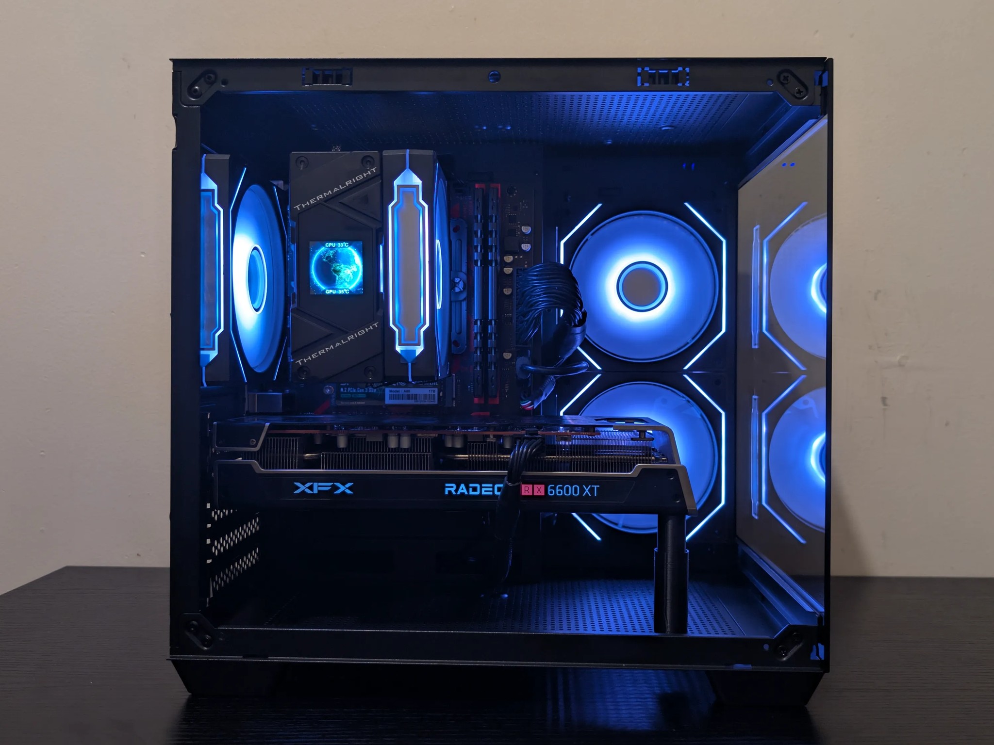 🐦‍⬛ Black RGB Gaming PC | RX 6600XT | Ryzen 5 3600 | 1TB SSD | 16GB RAM | WiFi & Bluetooth 🐦‍⬛
