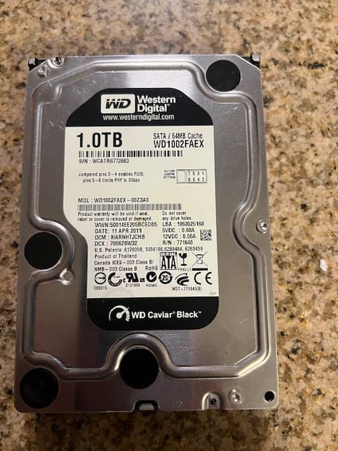 Western Digital Caviar Black 1 TB Hard Drive