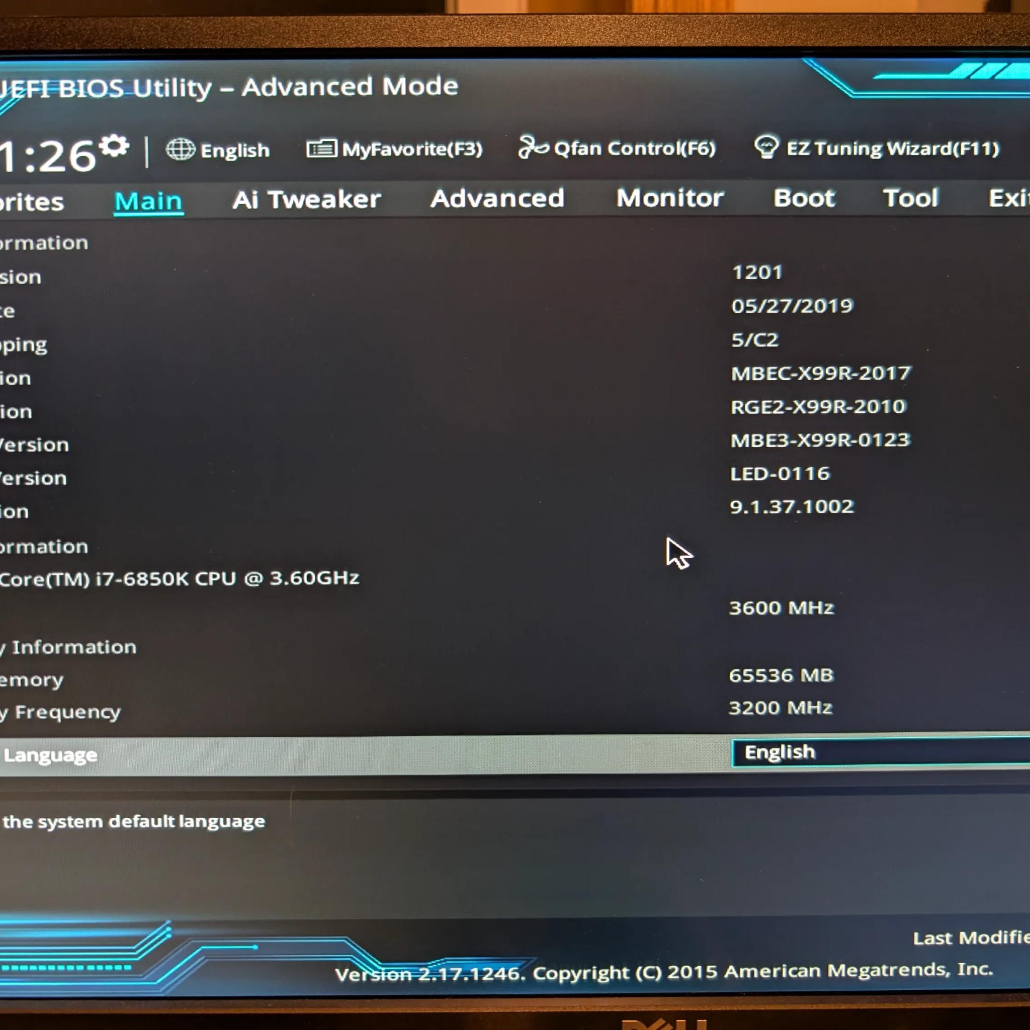 Combo: ASUS X99-E-10G WS Motherboard / Intel Core i7-6850K CPU / 64gb G.Skill Ares 3200mhz CL14 DDR4