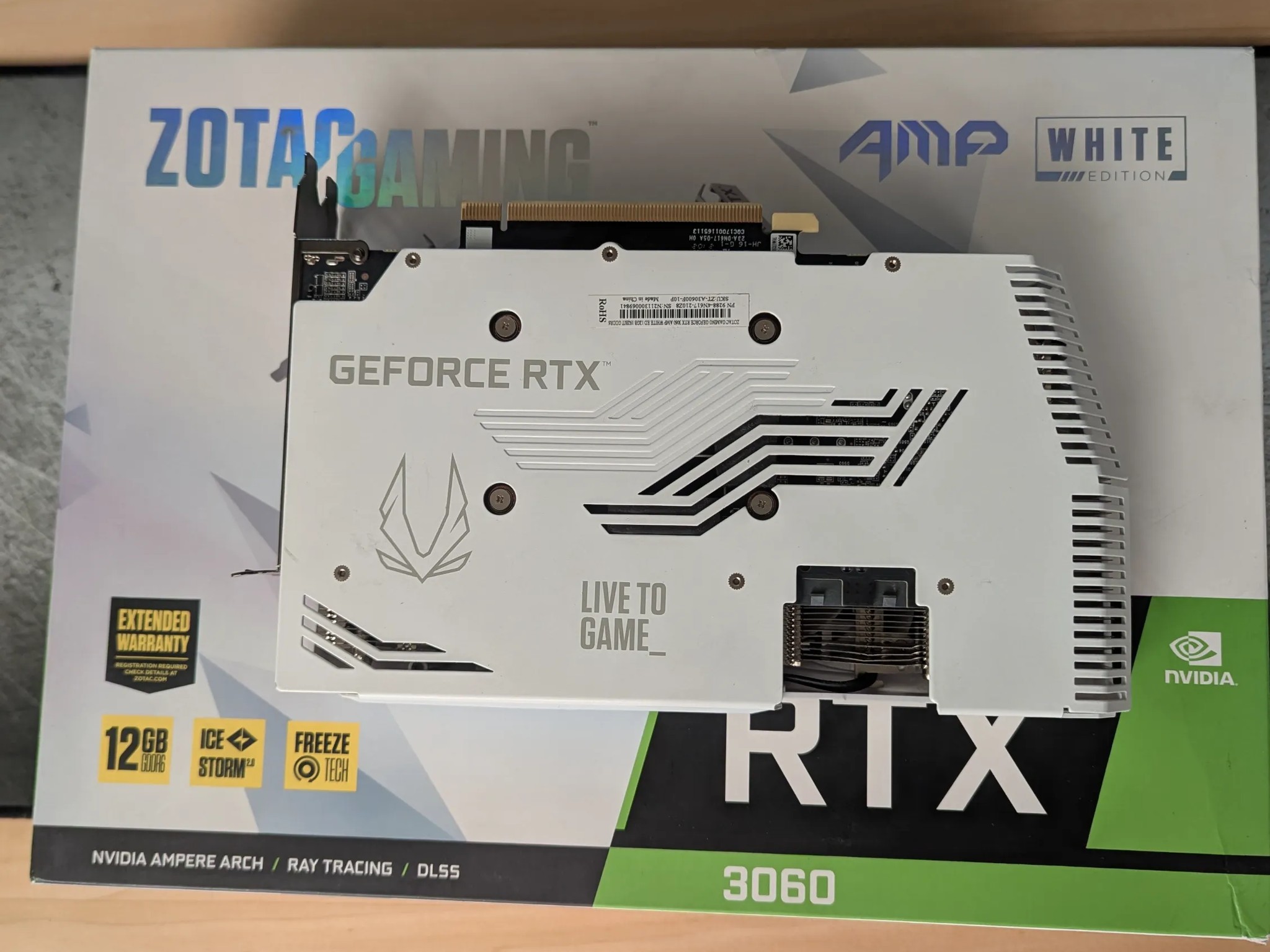❄️ Zotac RTX 3060 AMP White Edition – Clean Look, 12GB VRAM | Read Notes 🧊