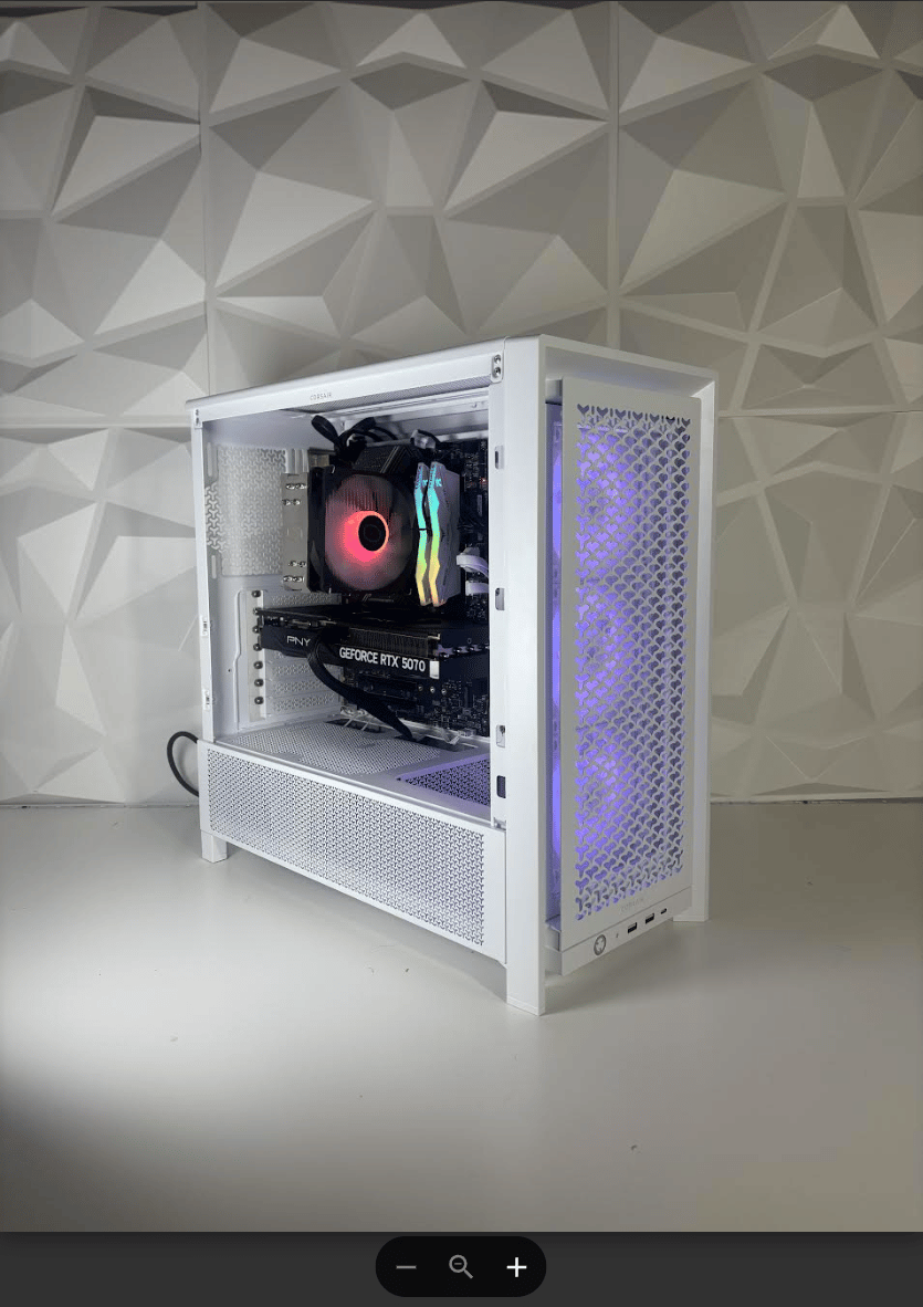 //ICEBERG V2// - RTX 5070, i5 14400F, 16GB DDR5, 1TB SSD Whiteout Gaming PC by EXT PCs