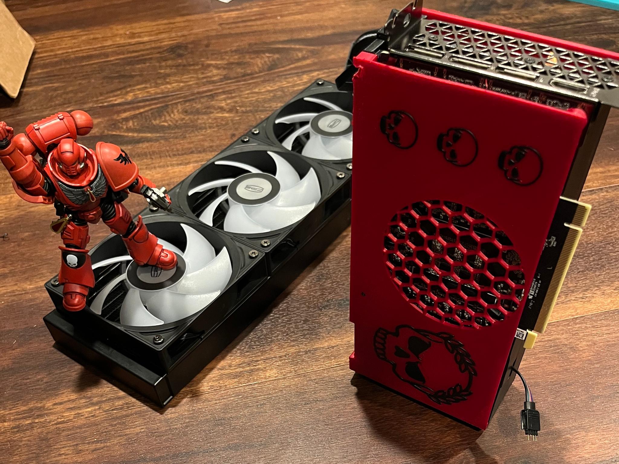 GRIMDARK GeForce RTX 3080 10GB w/ Warhammer 40K Action Figure - Custom Watercooled - UNIQUE