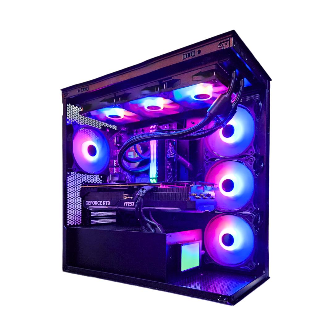 🌀Ultraviolet☢️: RTX 4080 | Intel i7 12700KF | 32GB RAM | 2TB SSD | 7 Fans | Mini Screen | Gaming PC