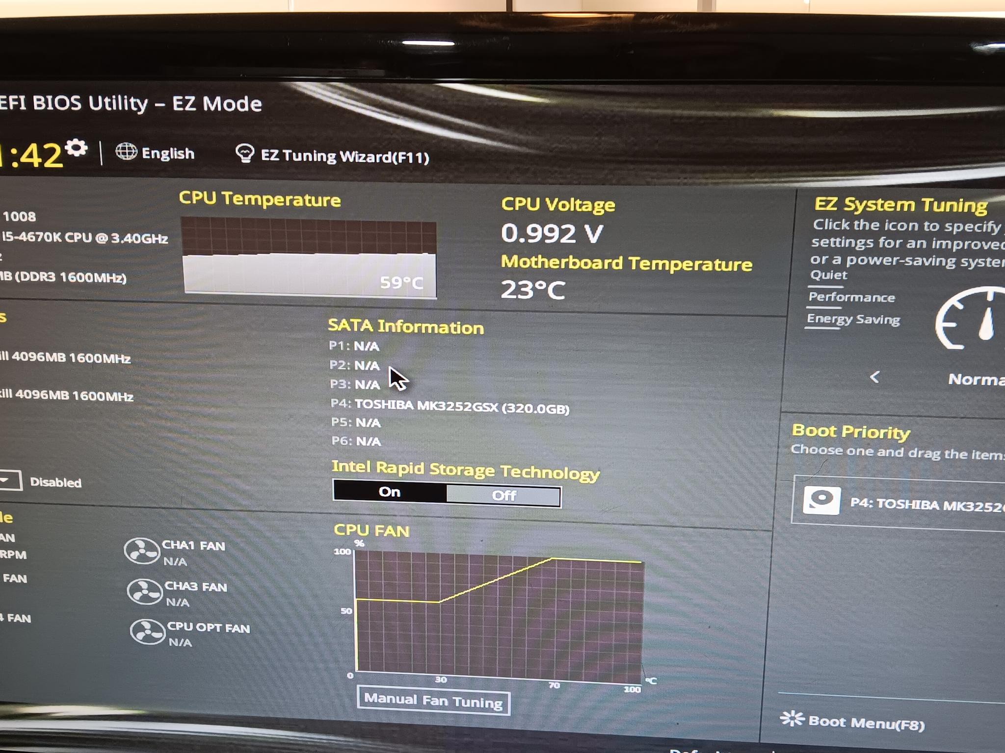 ASUS Z97-A/Intel Core i5-4670K 3.4GHz/8GB G-Skill DDR3 1866 RAM/Cooler