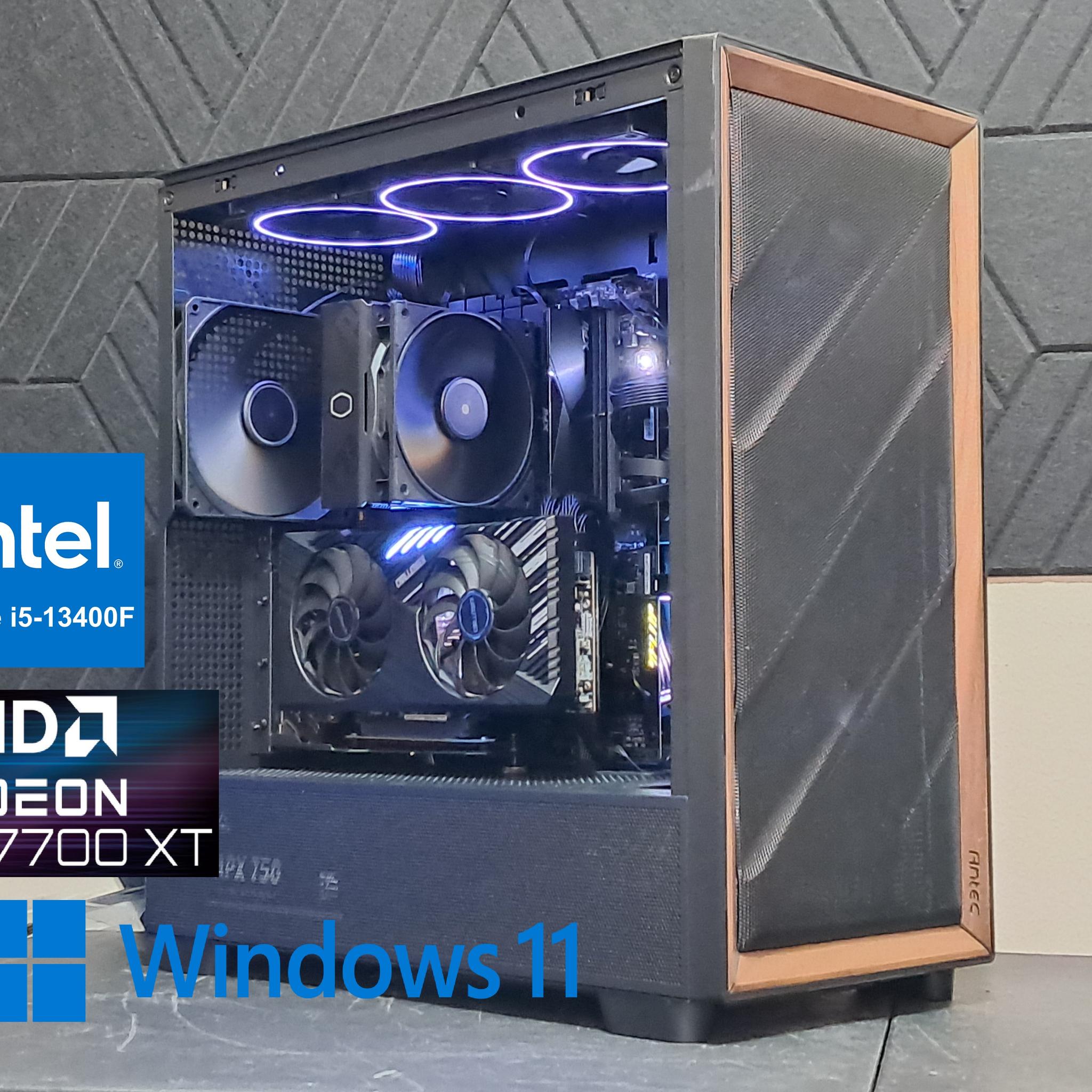 🪵Sleek Woodgrain Gamer🪵RX 7700 XT | 13th Gen i5 | 1.5TB SSD | 16GB DDR5 | WiFi