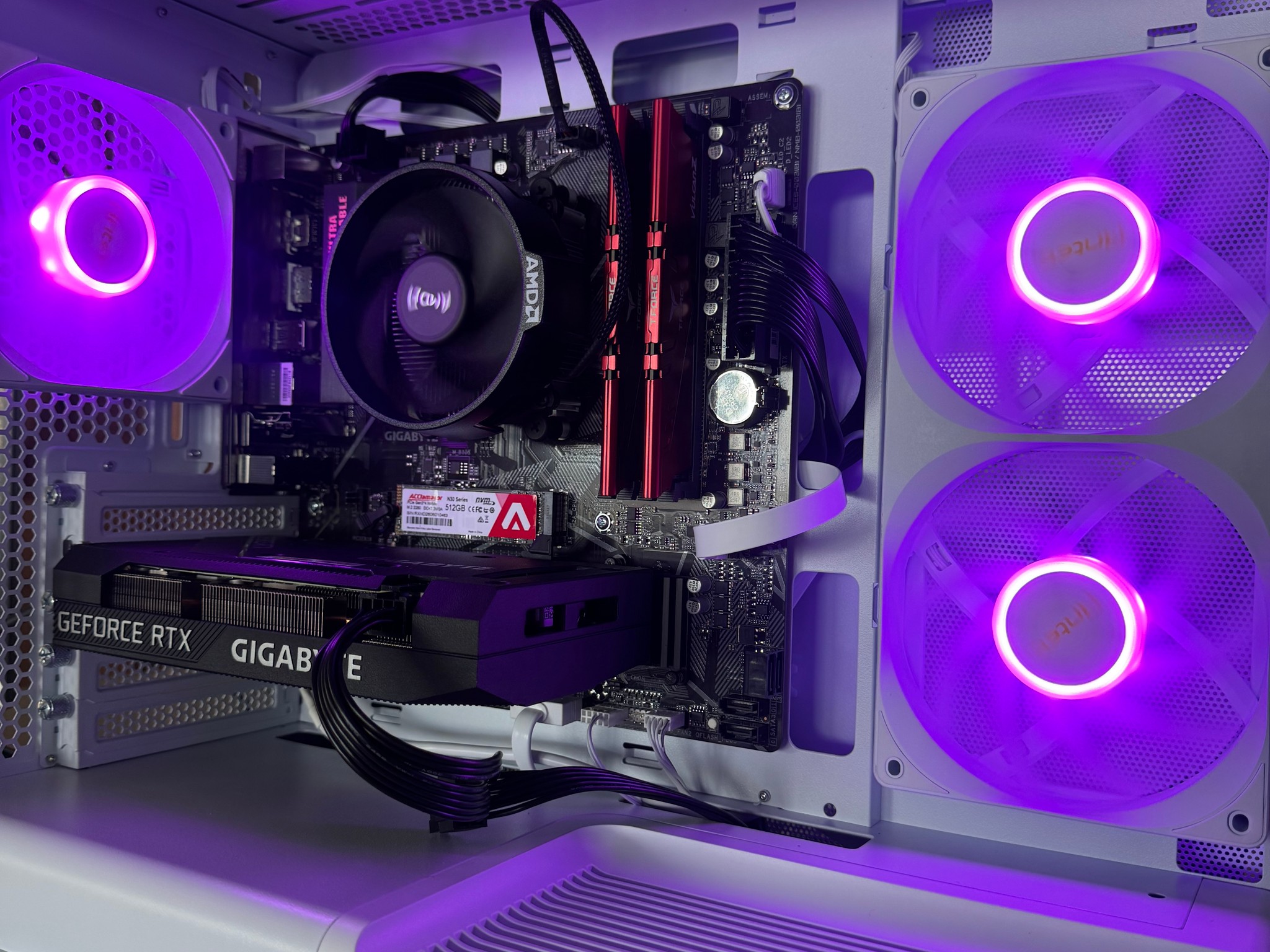 🎮 All-White RGB Gaming PC | RTX 3060 | Ryzen 5 5500 | 16GB | 512GB SSD