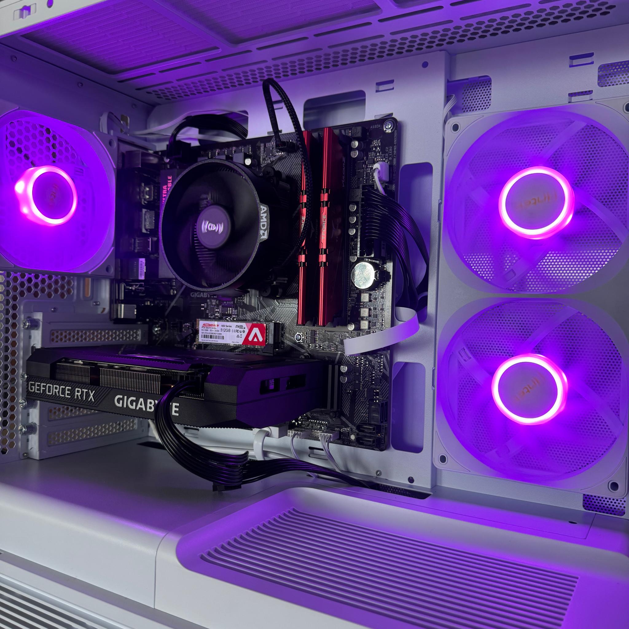 🎮 All-White RGB Gaming PC | RTX 3060 | Ryzen 5 5500 | 16GB | 512GB SSD