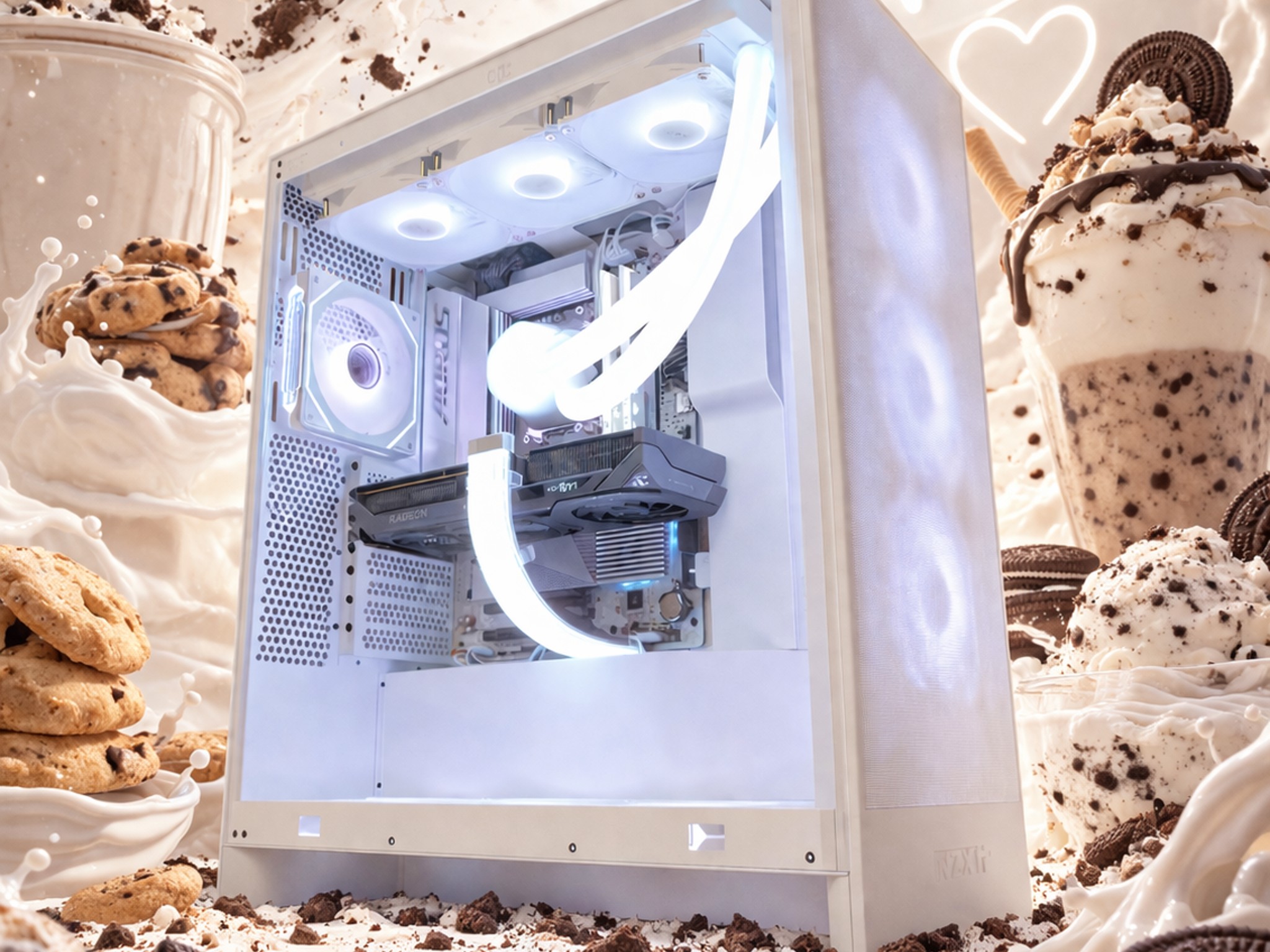 Cookies N’ Cream!🥛 7600X | 9060XT 16GB | 32GB DDR5 | 1TB Gen4 NVMe