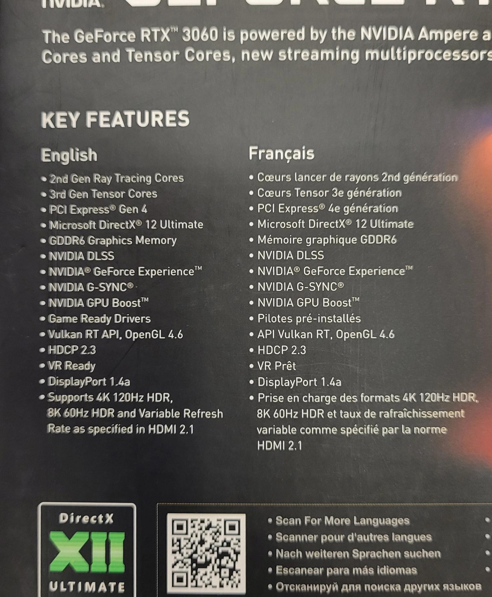 EVGA GeForce RTX 3060 XC, 12GB, Dual Fan