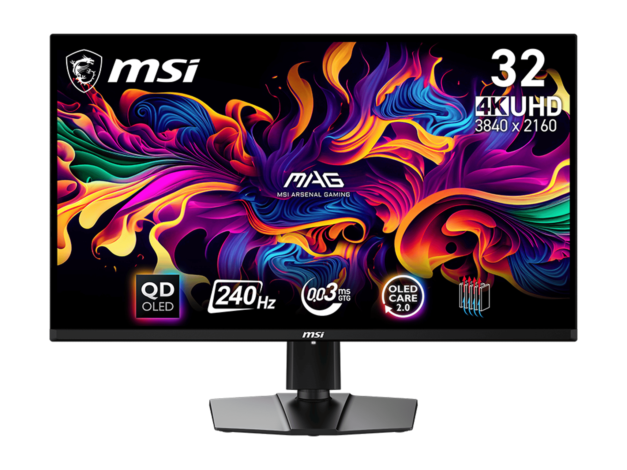 MSI MONITOR MAG 321UPX QD-OLED 32" UHD 240Hz Flat Gaming.