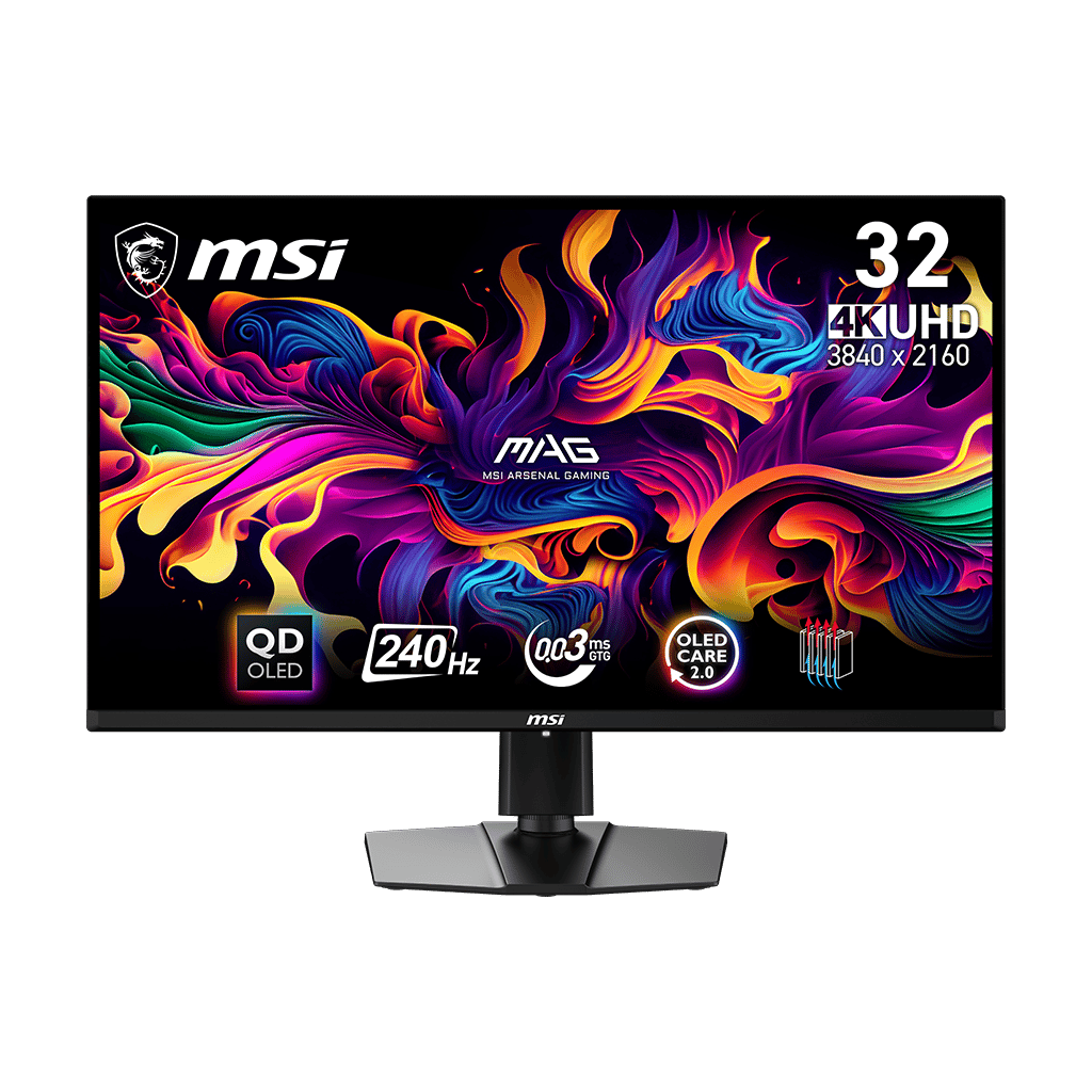 MSI MONITOR MAG 321UPX QD-OLED 32" UHD 240Hz Flat Gaming.