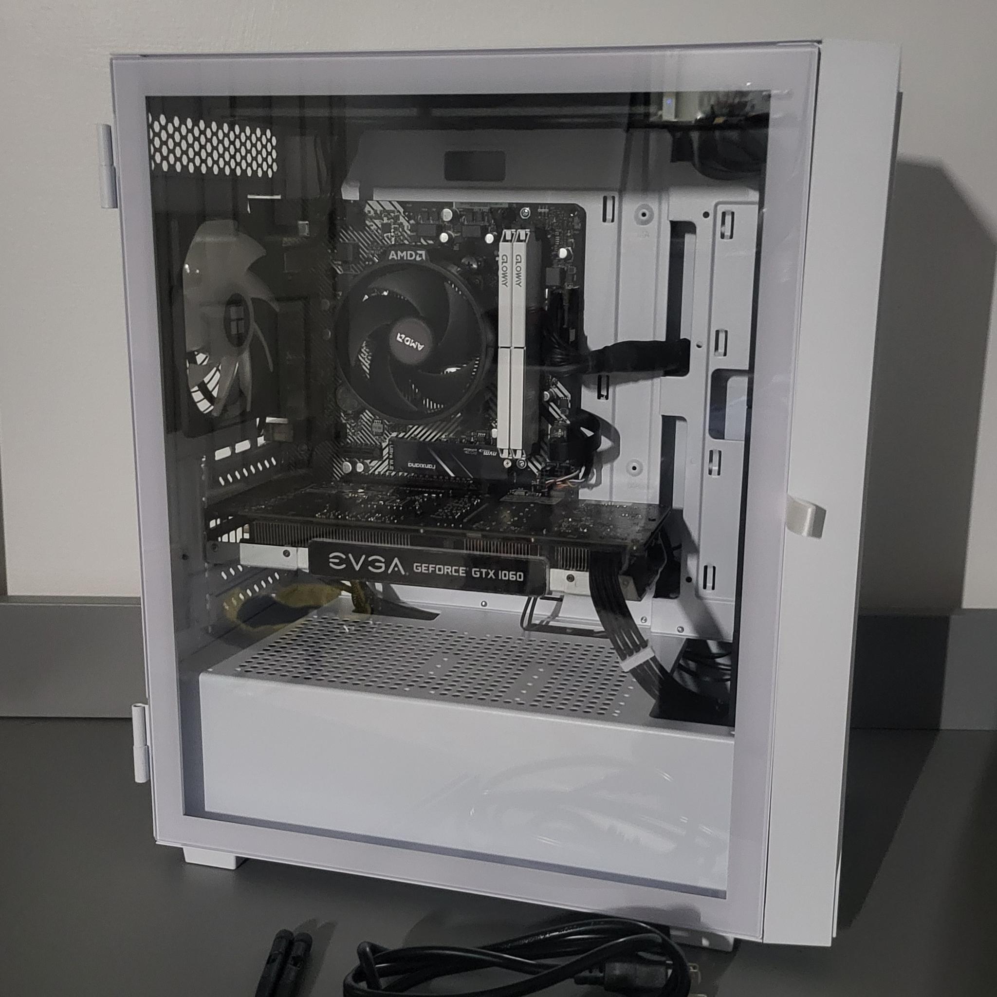 Black & White Gaming PC! Ryzen 5 | GTX 1060 6GB | 16GB | 512GB | Wi-Fi + BT