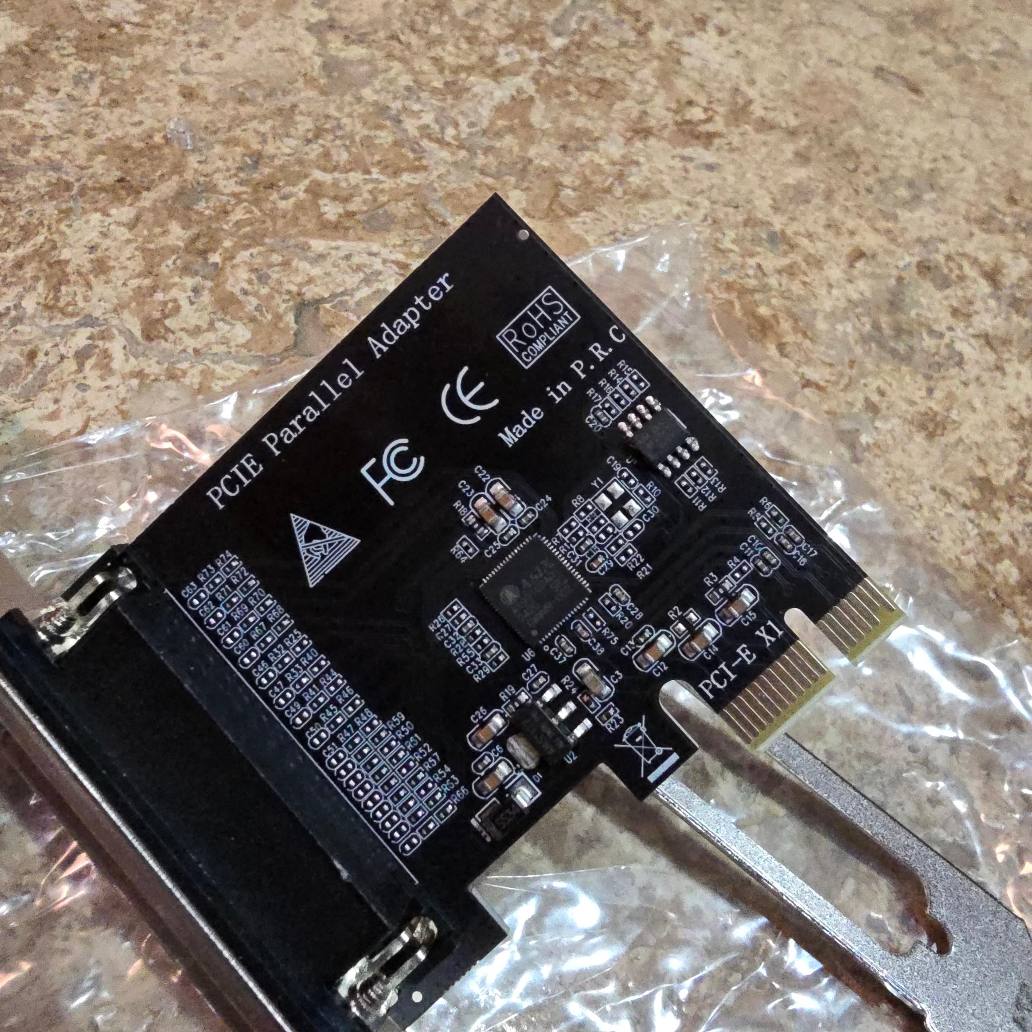 1-Port PCI Express Parallel Card for Printers, IEEE 1284 Standard DB25 LPT PCIE PCIE-PA1