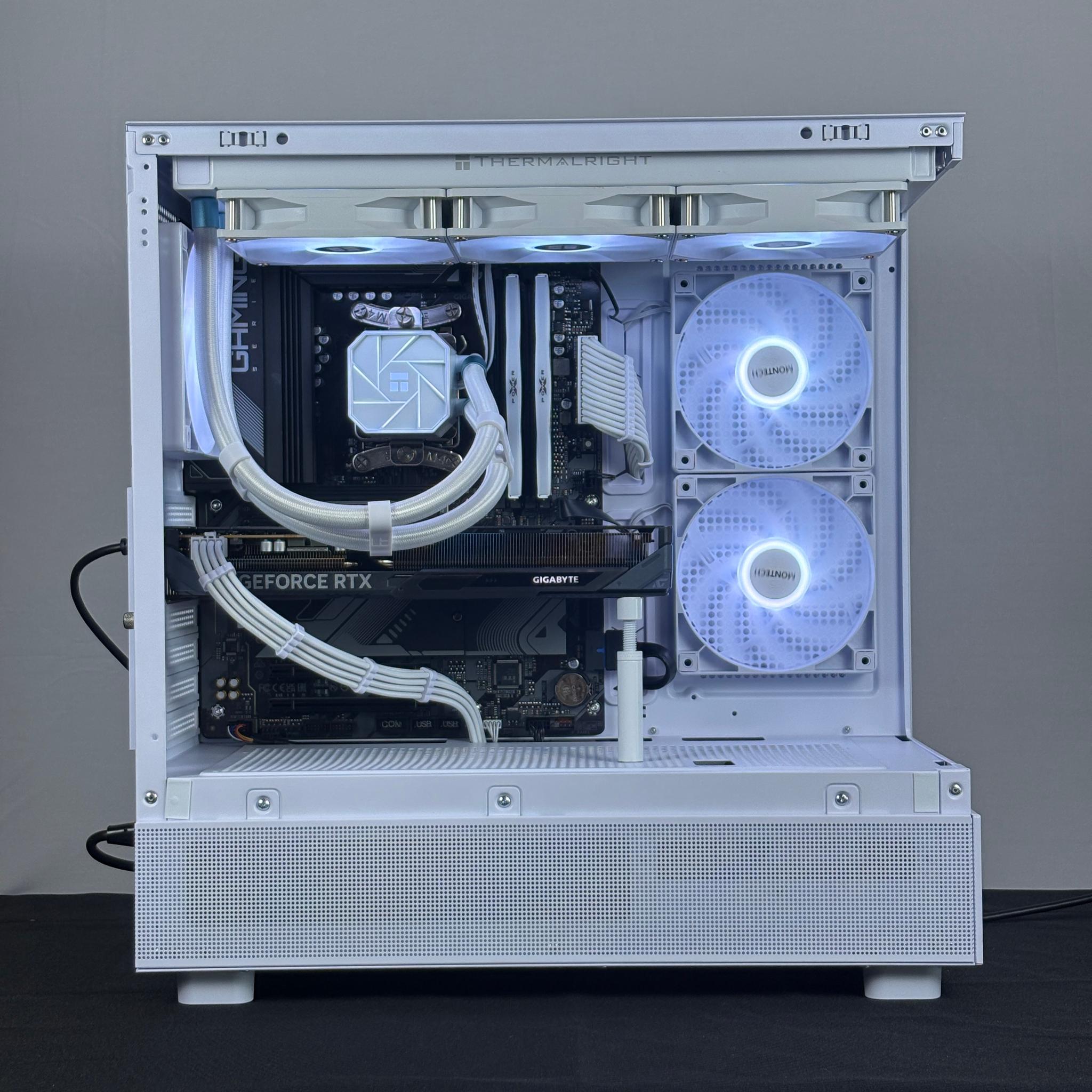 🤍 White RTX 5060 + Ryzen 5 PC | 32GB DDR5 | Full ARGB Control | WiFi + BT
