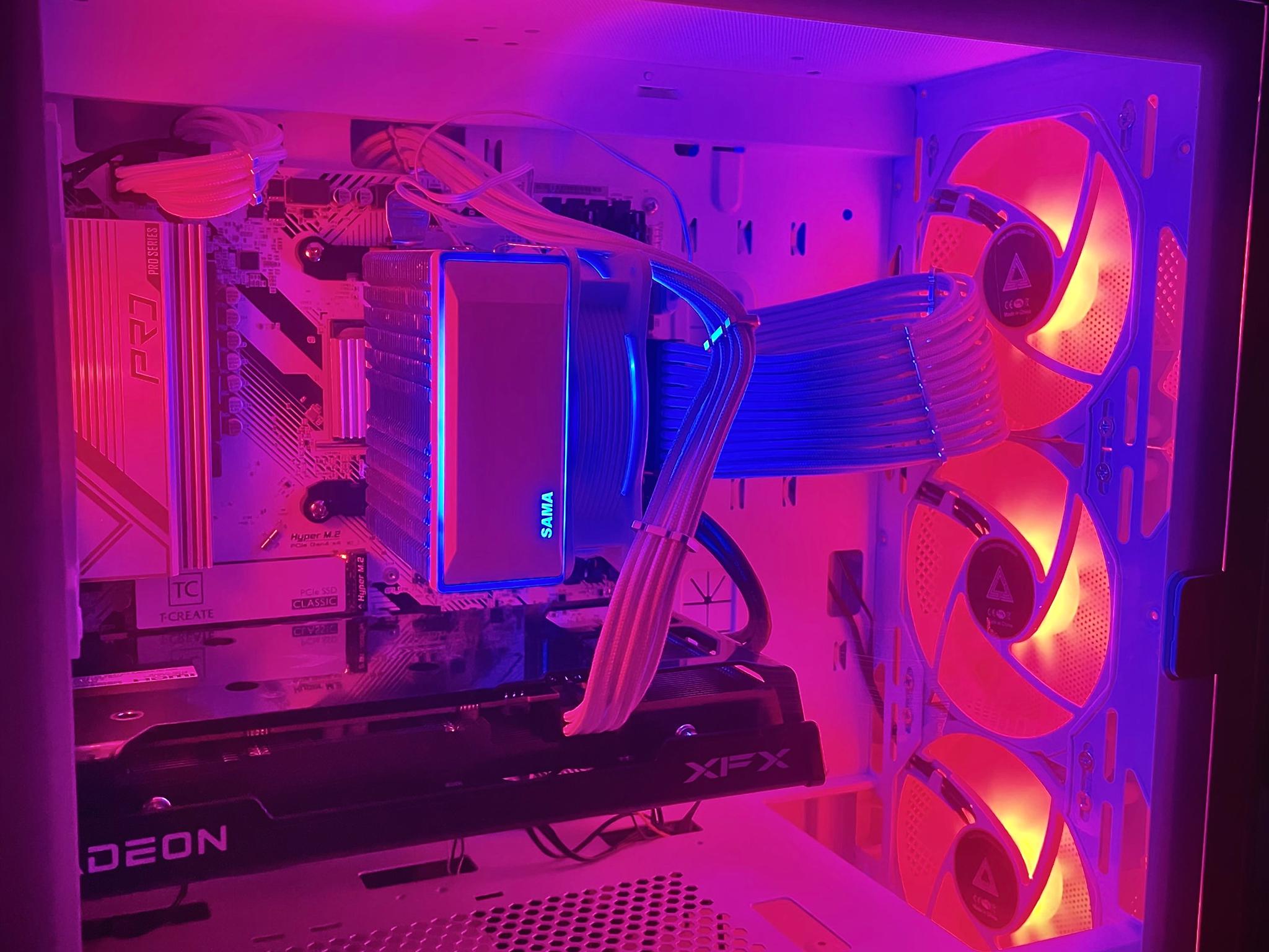 🥶 ALL WHITE 1080p Streaming/Gaming PC | RX 6600, Ryzen 5 3600, 1TB SSD 🥶