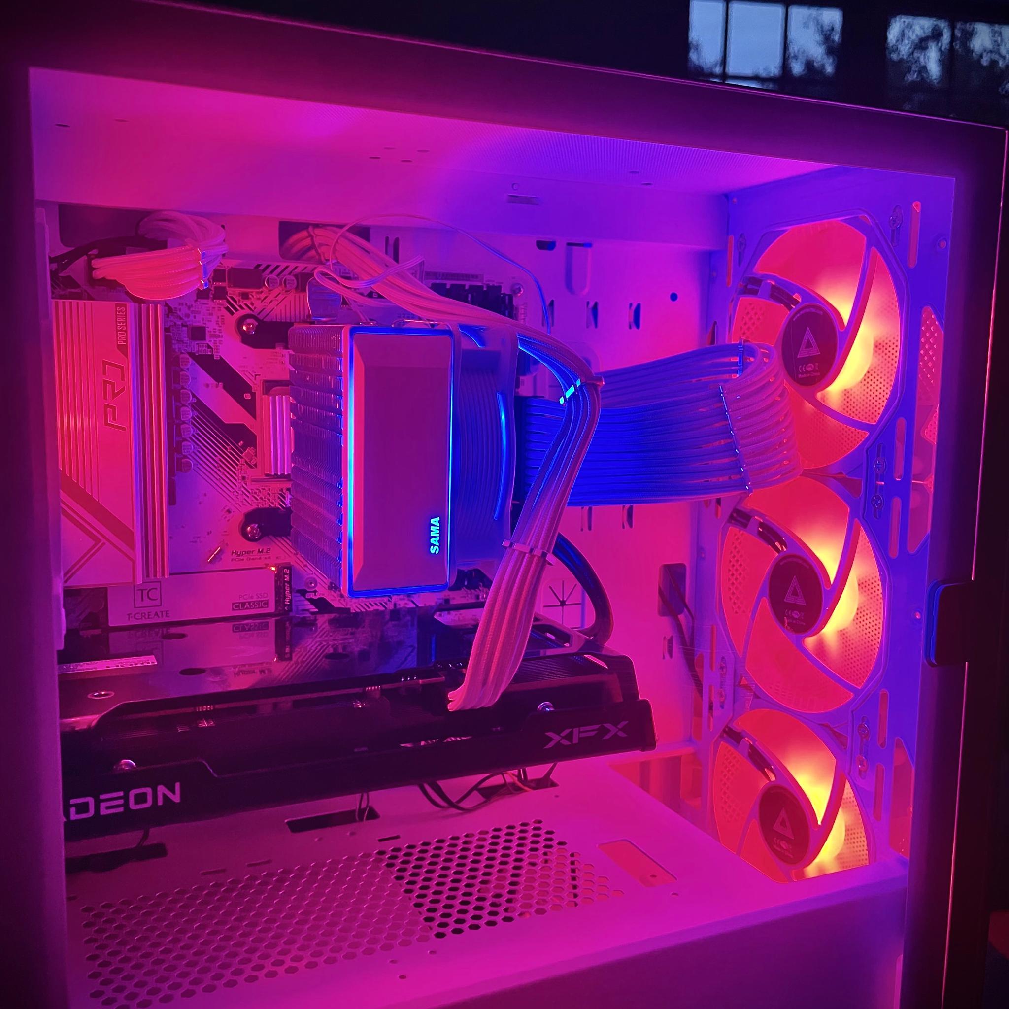 🥶 ALL WHITE 1080p Streaming/Gaming PC | RX 6600, Ryzen 5 3600, 1TB SSD 🥶