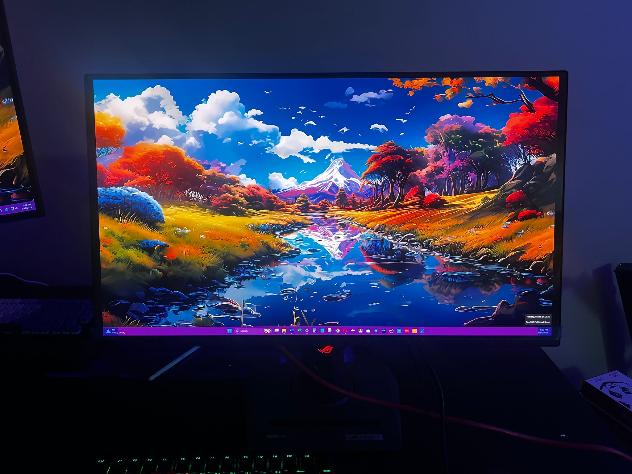 ASUS 4K QD-OLED 27" (240hz Refresh Rate)(3840x2160) Gaming Monitor (PG27UCDM) (Less Than 3days Used)