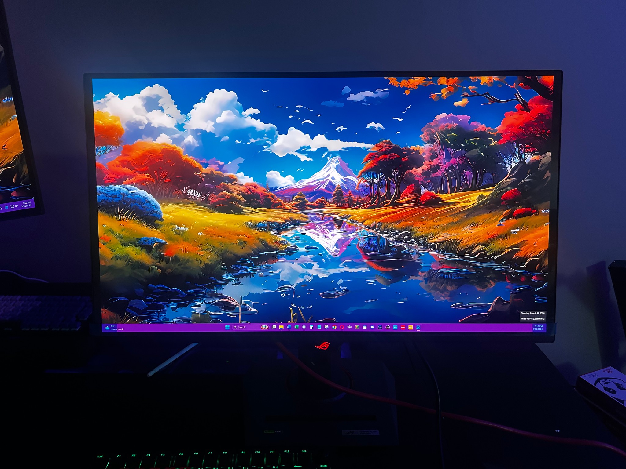 ASUS 4K QD-OLED 27" (240hz Refresh Rate)(3840x2160) Gaming Monitor (PG27UCDM) (Less Than 3days Used)