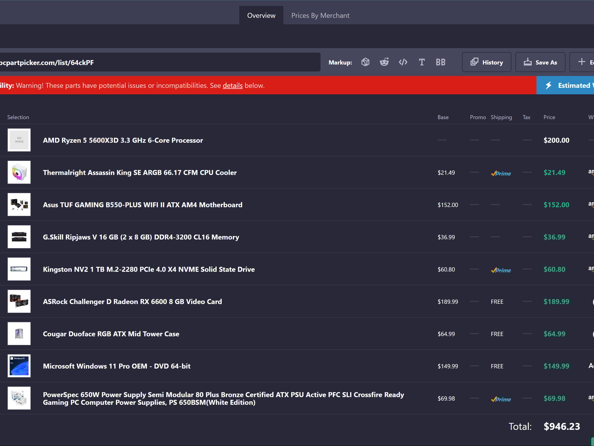 5600X3D|16GB|1TB NVME SSD|RX 7600 8GB