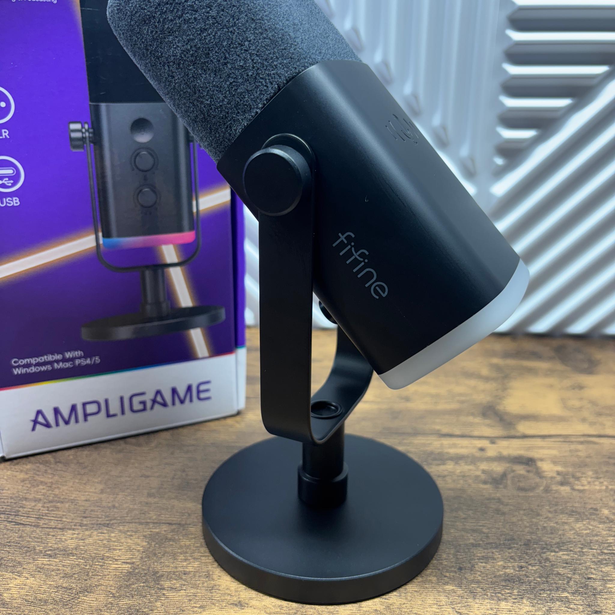 FIFINE AmpliGame AM8 USB/XLR Dynamic Gaming Microphone RGB – No USB Cable
