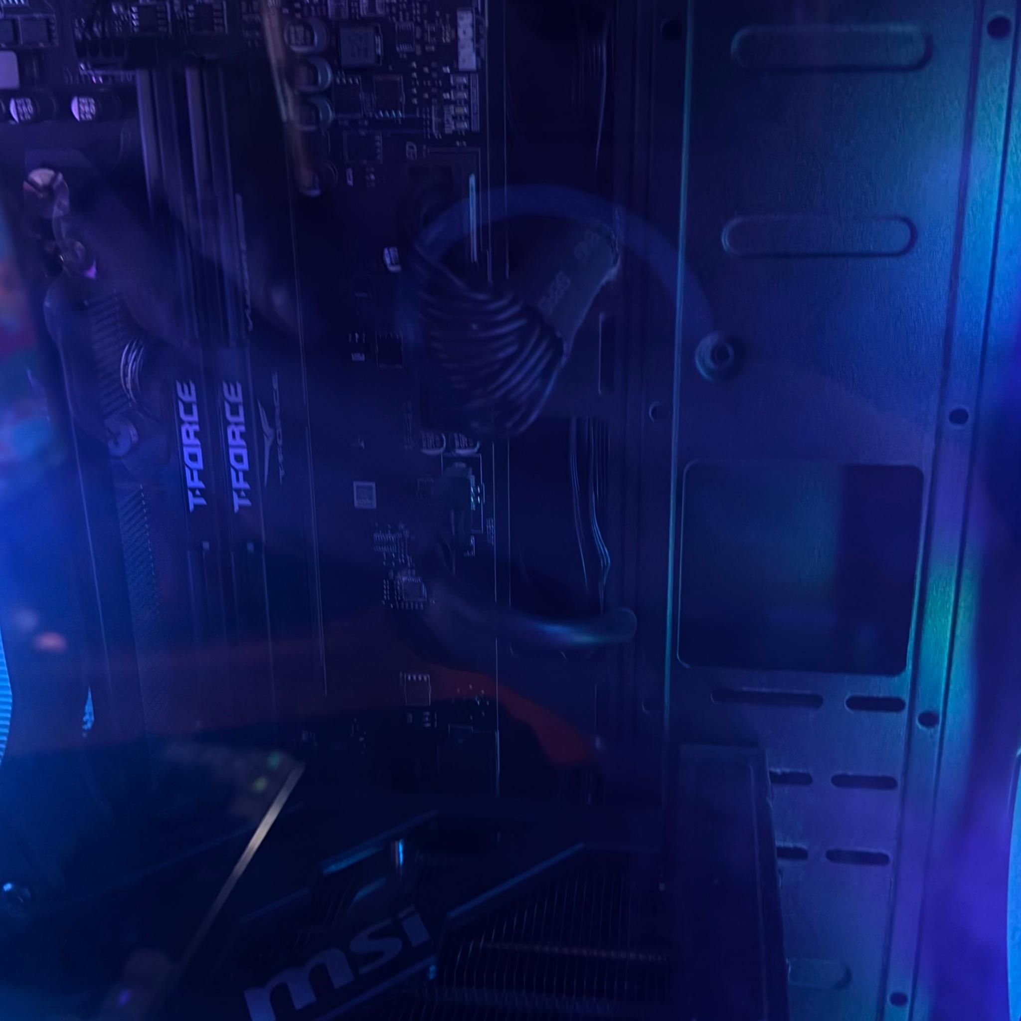 Gaming PC, All Black, RGB Fans, Glass Panel