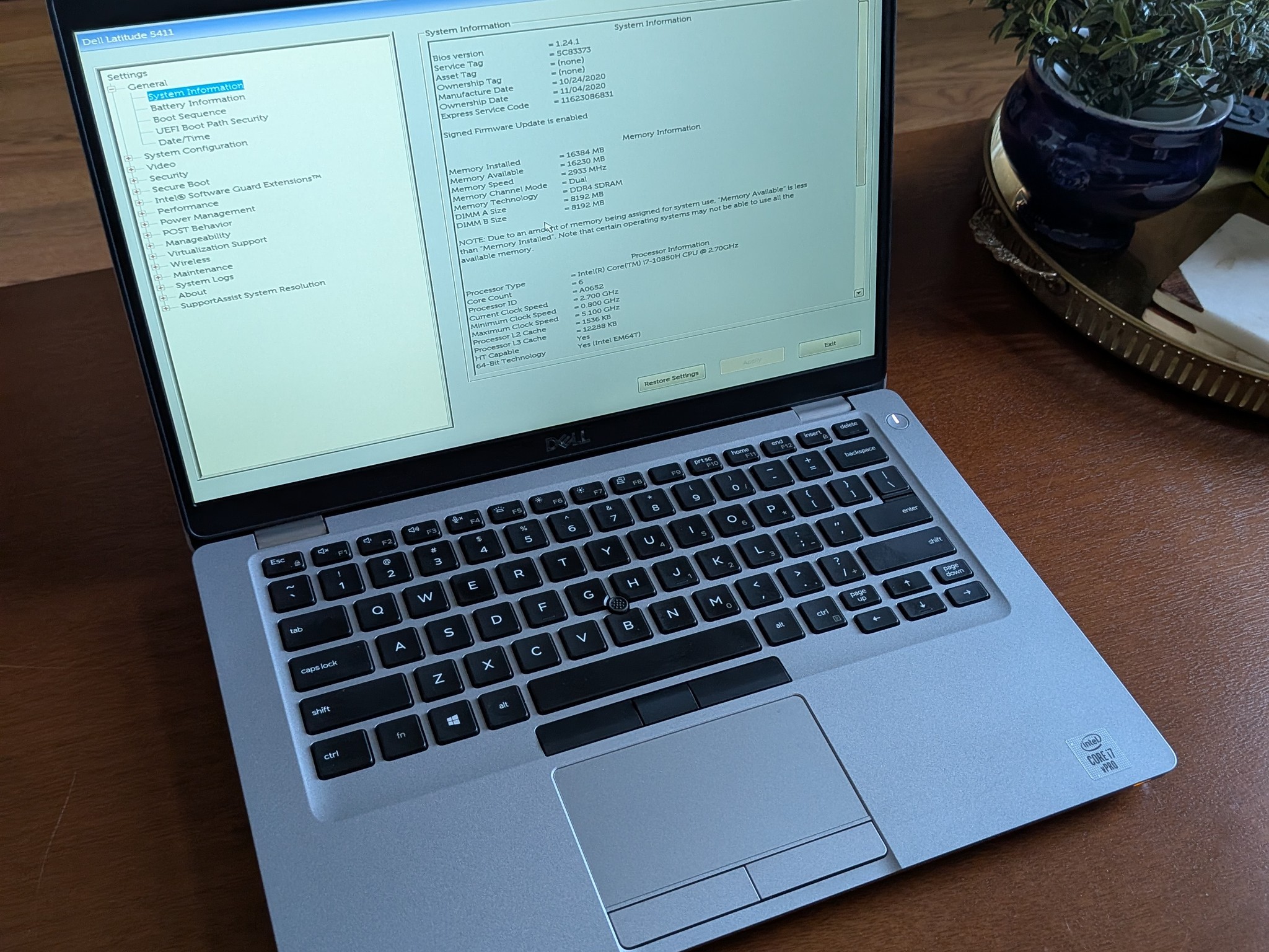 Dell Latitude 5411 i7-10850H 16GB RAM 256GB SSD
