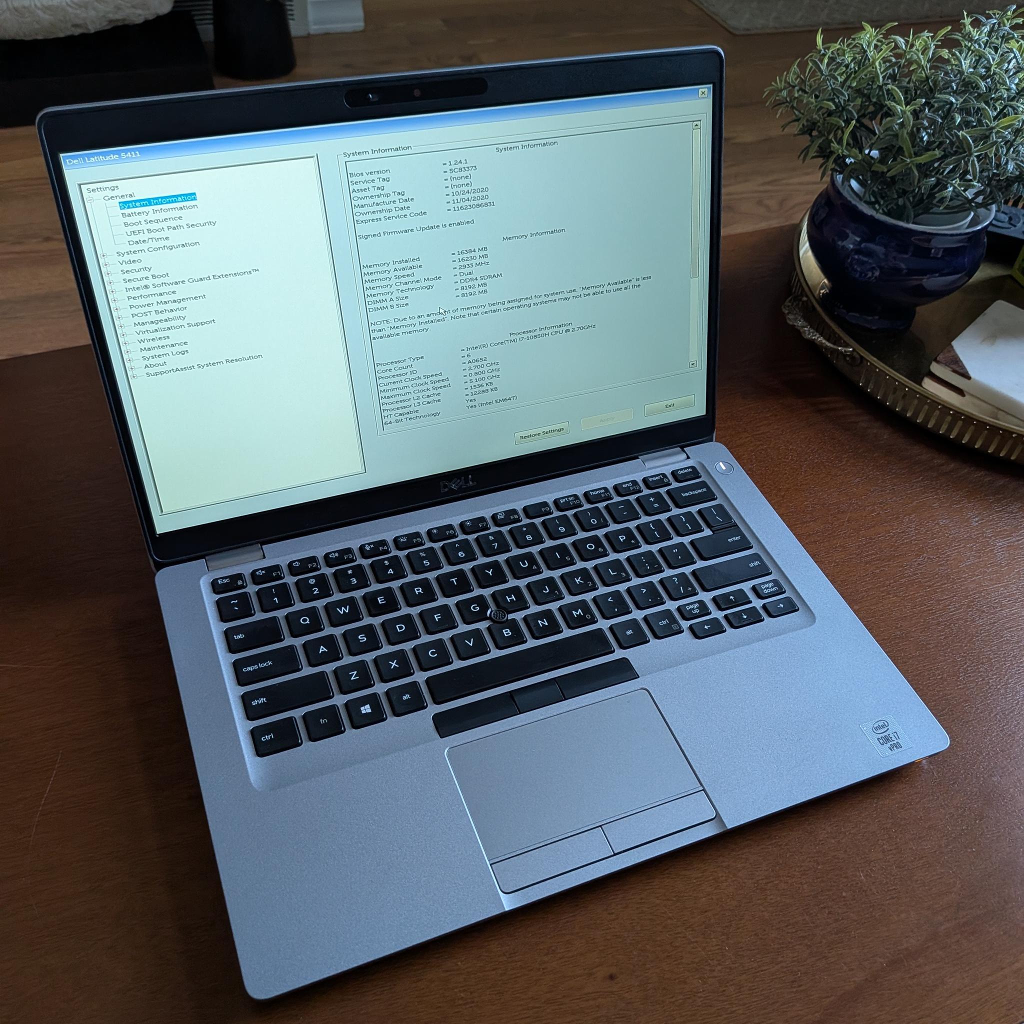 Dell Latitude 5411 i7-10850H 16GB RAM 256GB SSD