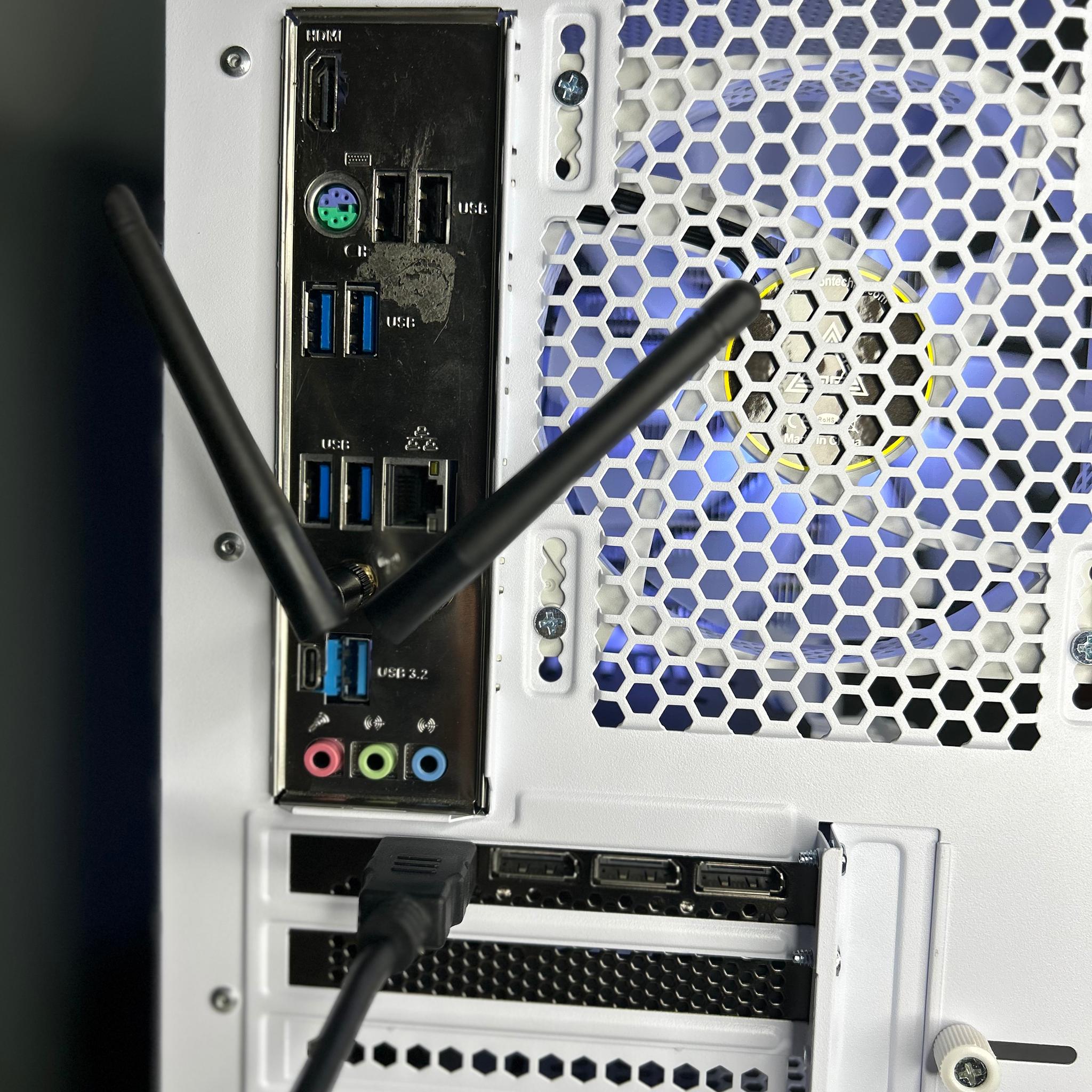 White Custom Gaming / Streaming PC | RTX 3060Ti + Ryzen 5 5600X + 1TB NVME