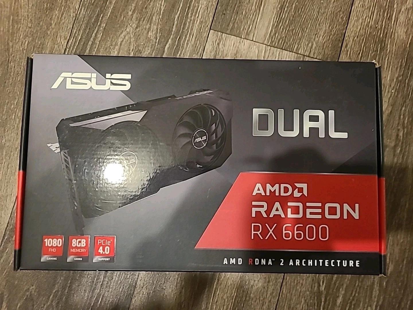 ASUS AMD Radeon RX 6600 — Excellent Condition — Original Box + Anti-Static Bag Included