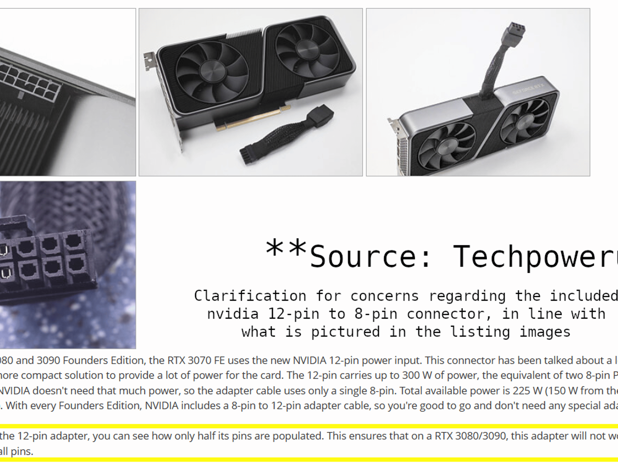 RTX 3070 Founders Edition (PRE-OWNED - EXCELLENT + BOX & 12-PIN ADAPTER)