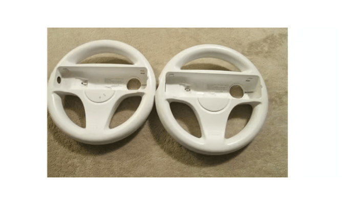 Mario Kart Wii With 2 Wheel Controllers