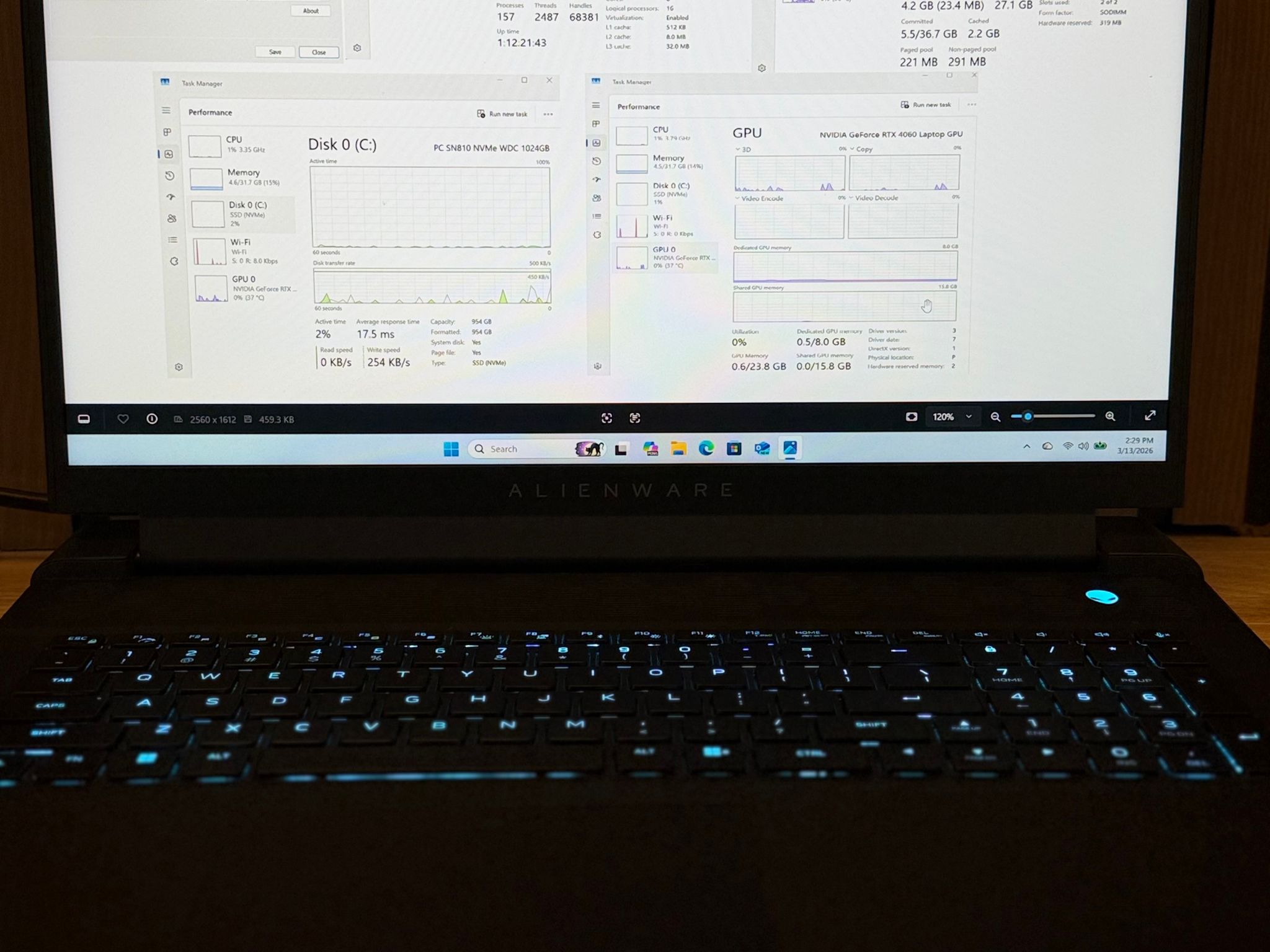 Alienware m18 R1 AMD Gaming Laptop – Ryzen 7 7745HX / RTX 4060 / 32GB RAM / 1TB NVMe