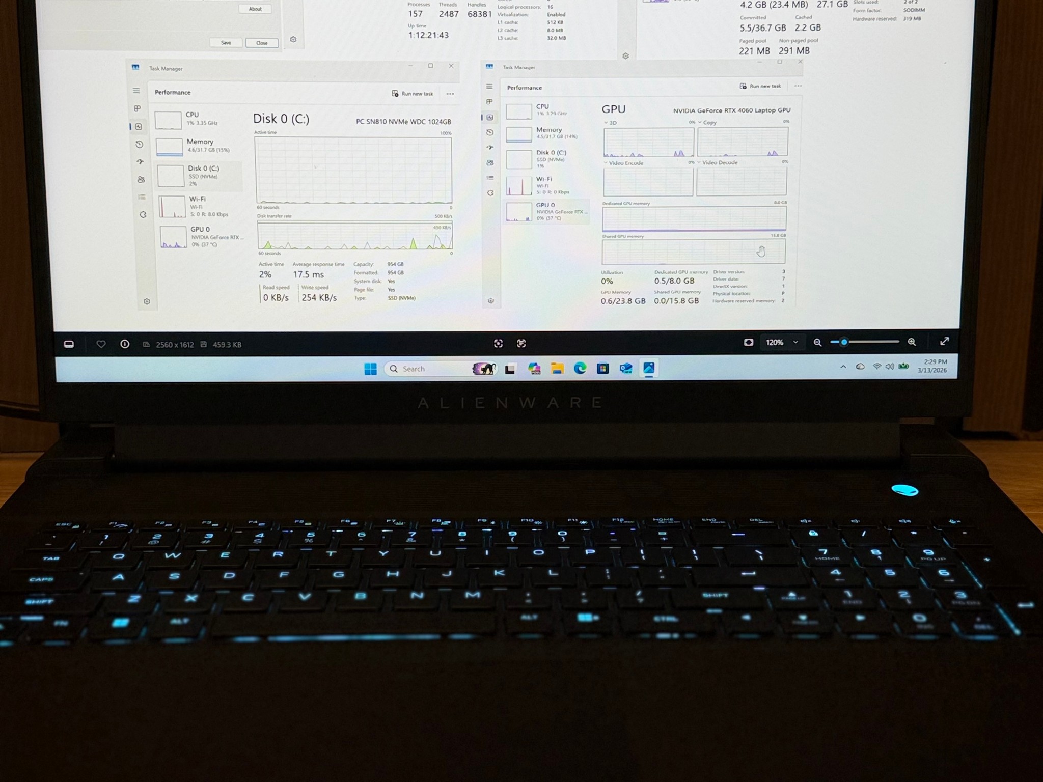 Alienware m18 R1 AMD Gaming Laptop – Ryzen 7 7745HX / RTX 4060 / 32GB RAM / 1TB NVMe