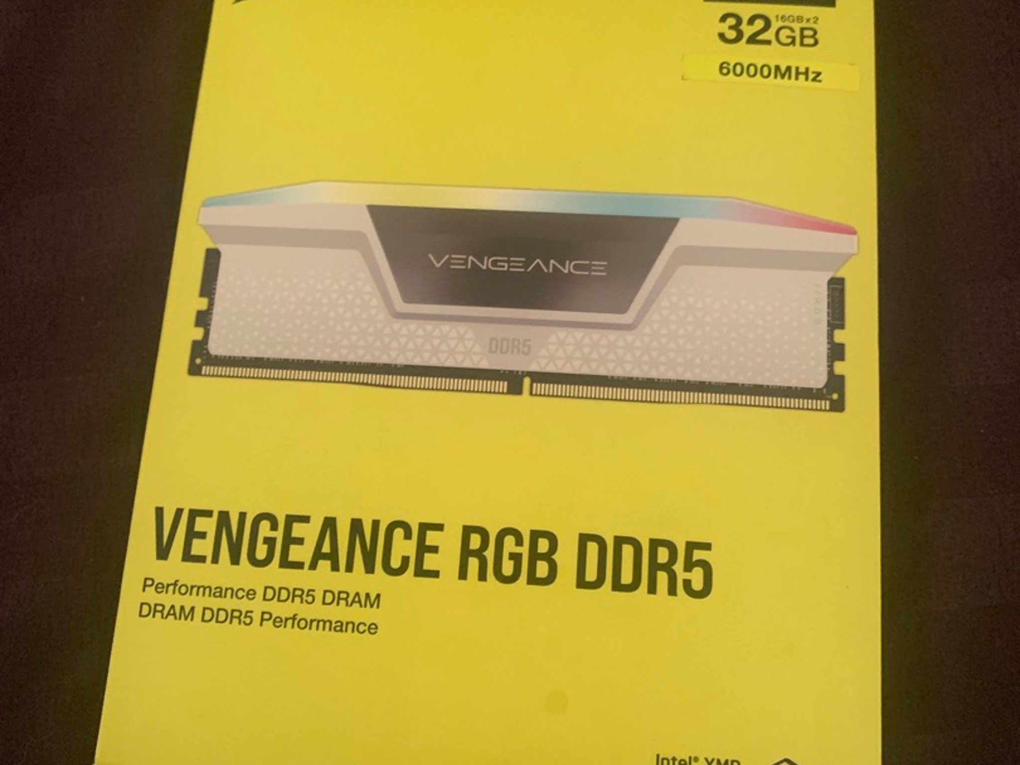 Corsair Vengeance RGB DDR5 32GB (2×16GB) 6000MHz CL36 – White – Brand New / Open Box