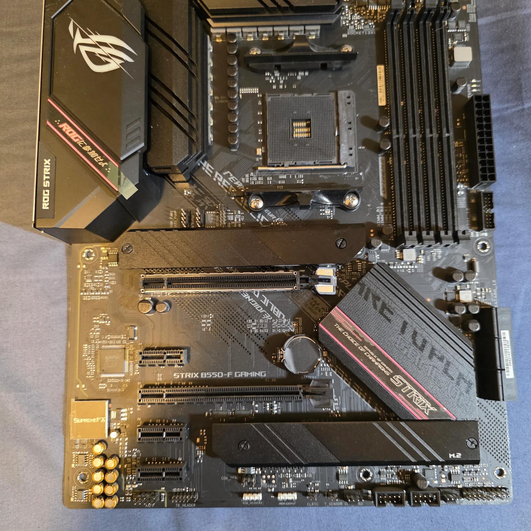 ASUS ROG STRIX B550-F GAMING Motherboard (Socket AM4) w/ TP-Link Archer TX55E WiFi 6 Card