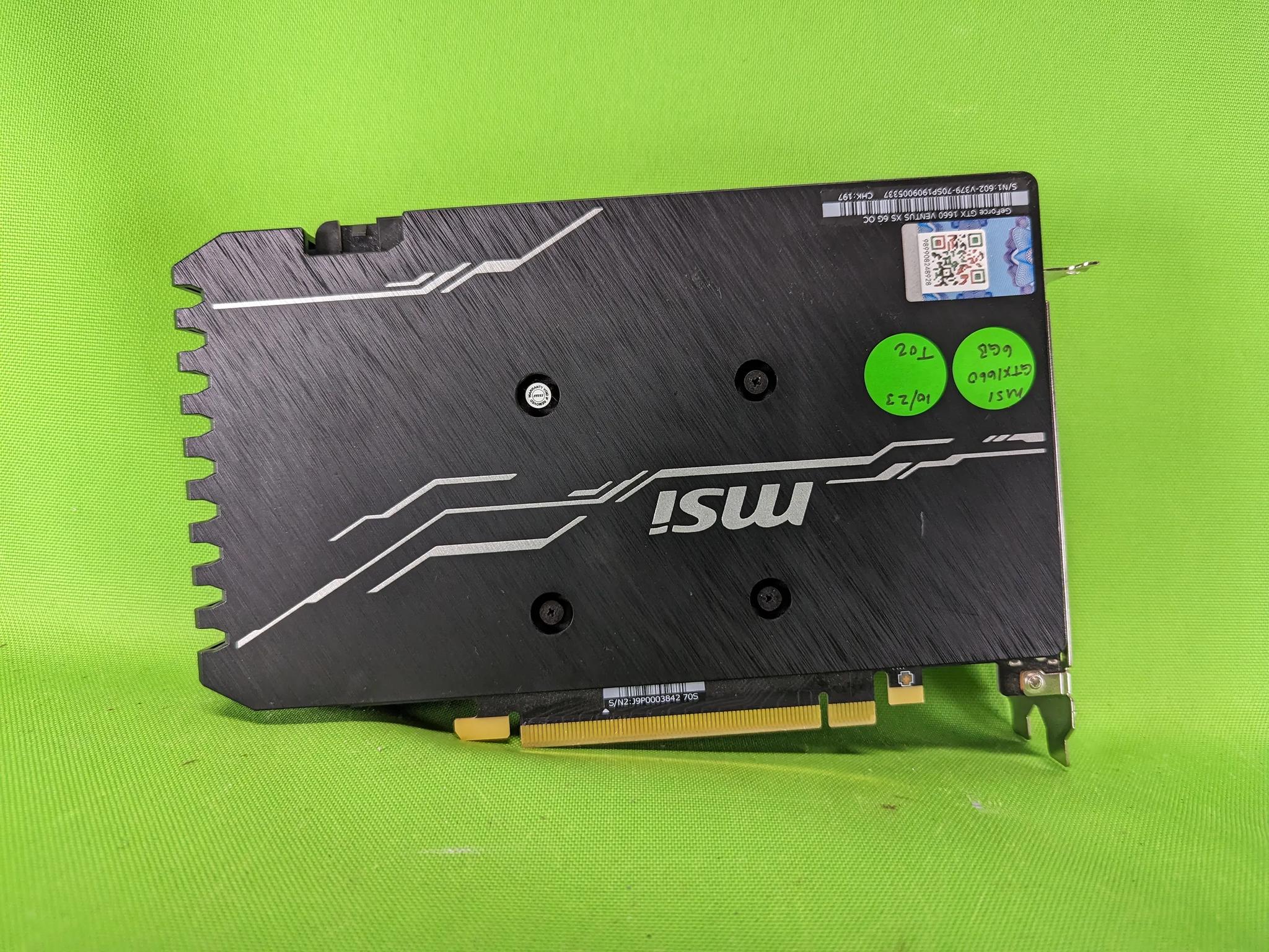 MSI GeForce GTX 1660 Ventus XS 6G OC 6GB GDDR5 PCIe Video Graphics Card