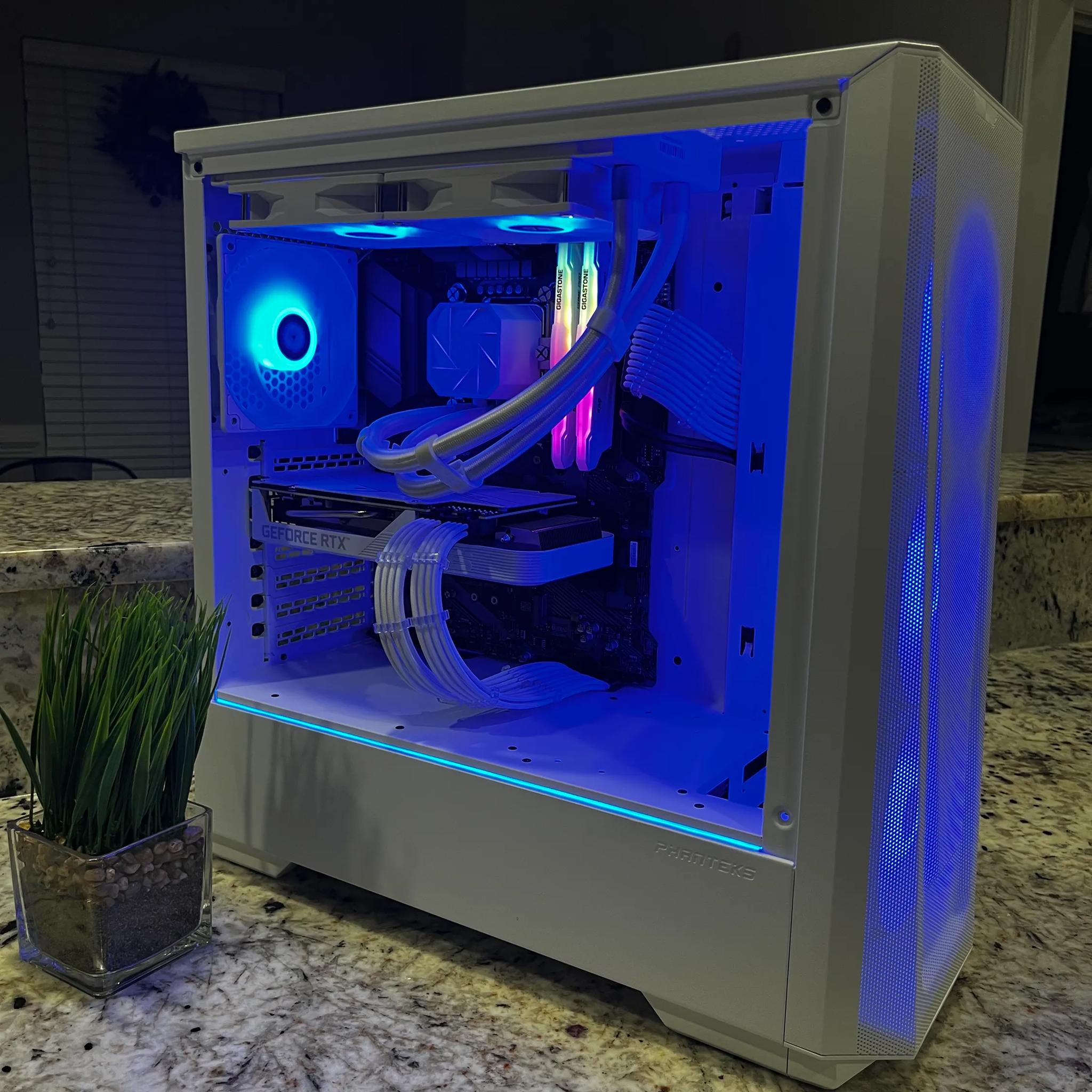 White RGB Gaming PC: i7-10700KF, ASUS RTX 3060 Ti OC 8 GB Graphics Card, 32GB Of Ram & 1TB NVME
