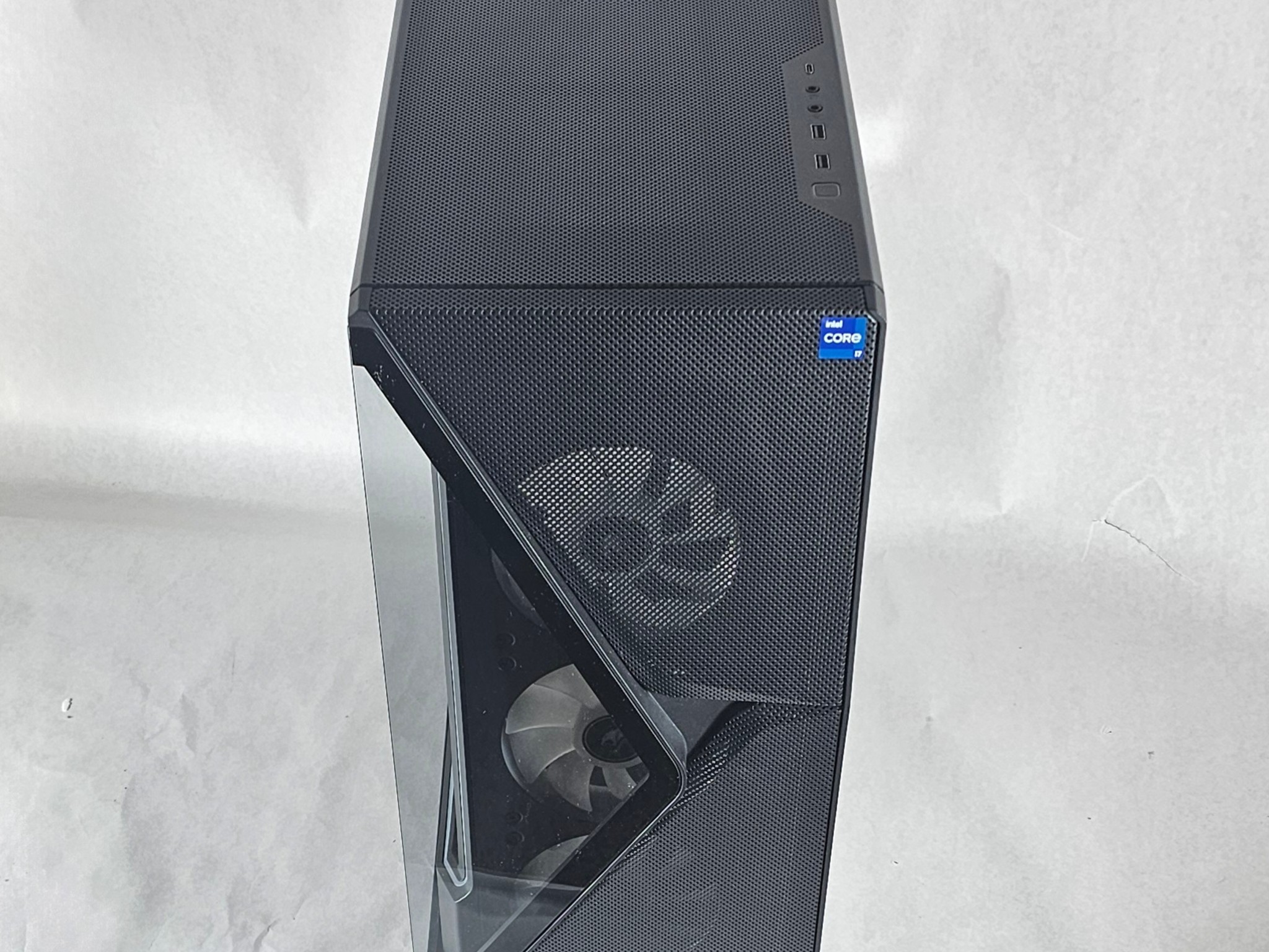 Black iBUYPOWER Slate 5 MR PC Case with Tempered Glass w/ 4 Fans