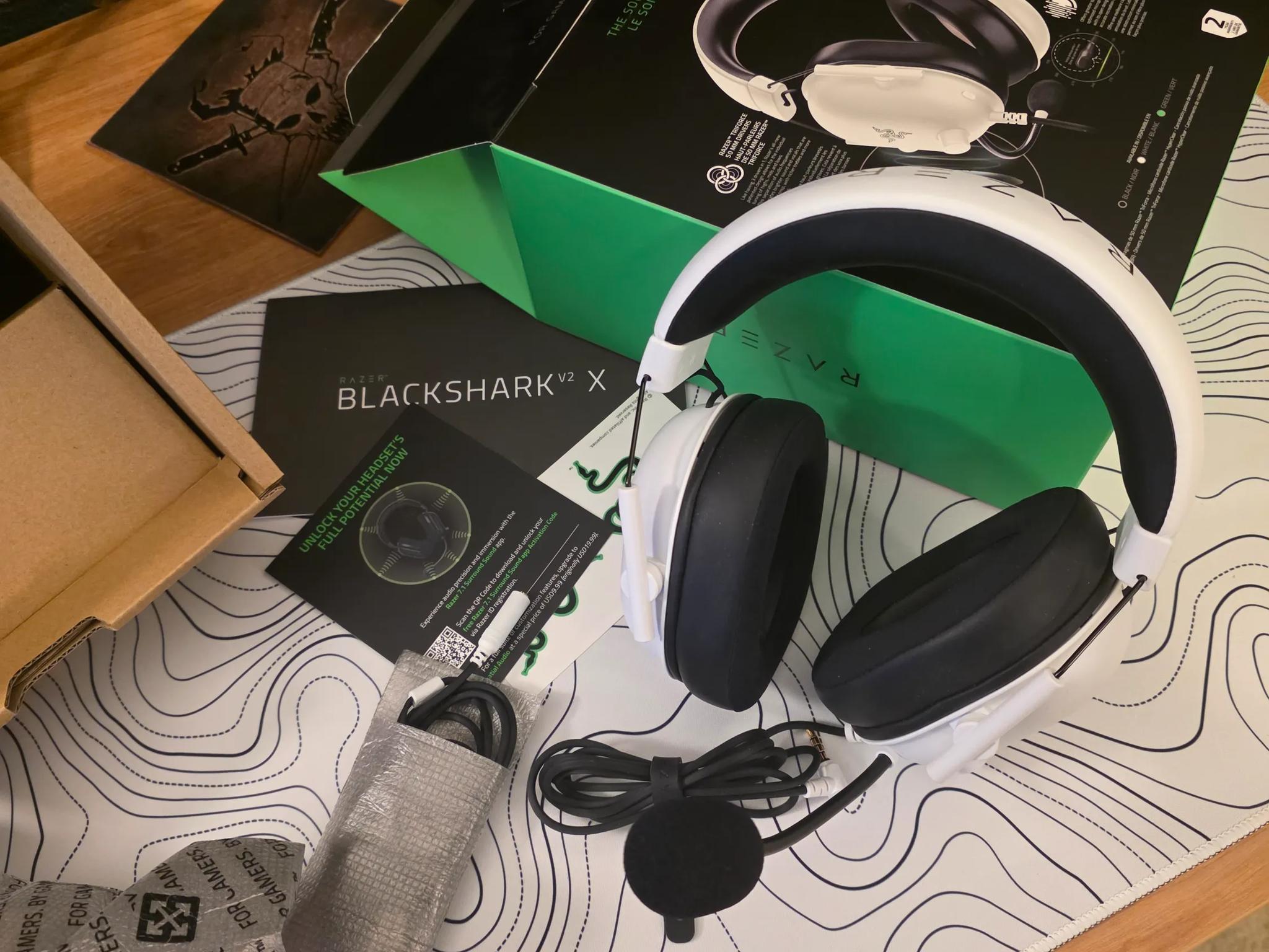 Razer - BlackShark V2 X Wired Gaming Headset for PC & Console - White