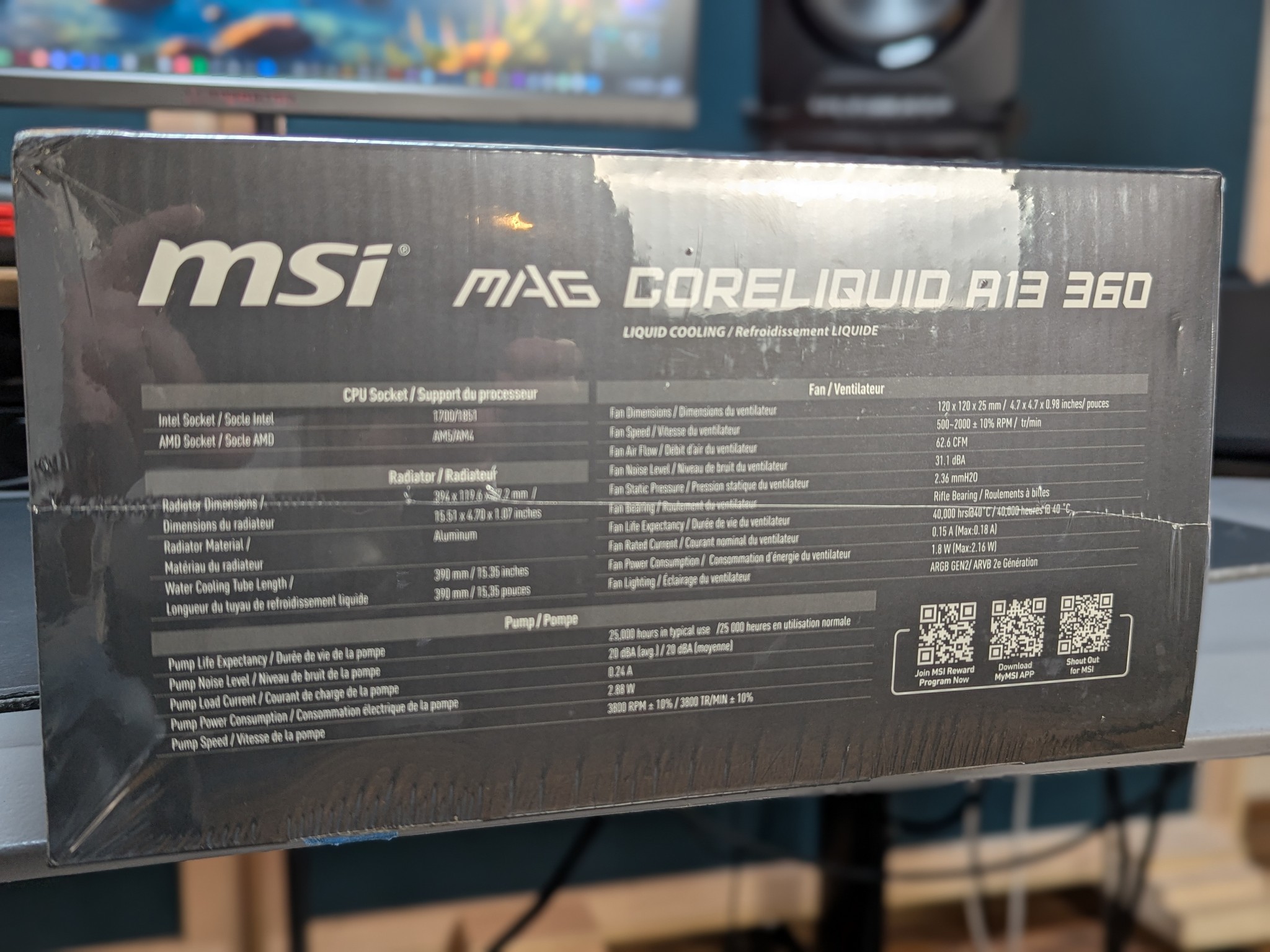 MSI MAG Coreliquid A13 360 Black AIO ARGB Liquid Cooling w/ 360mm Radiator - LGA 1700/1851/AM5/AM4