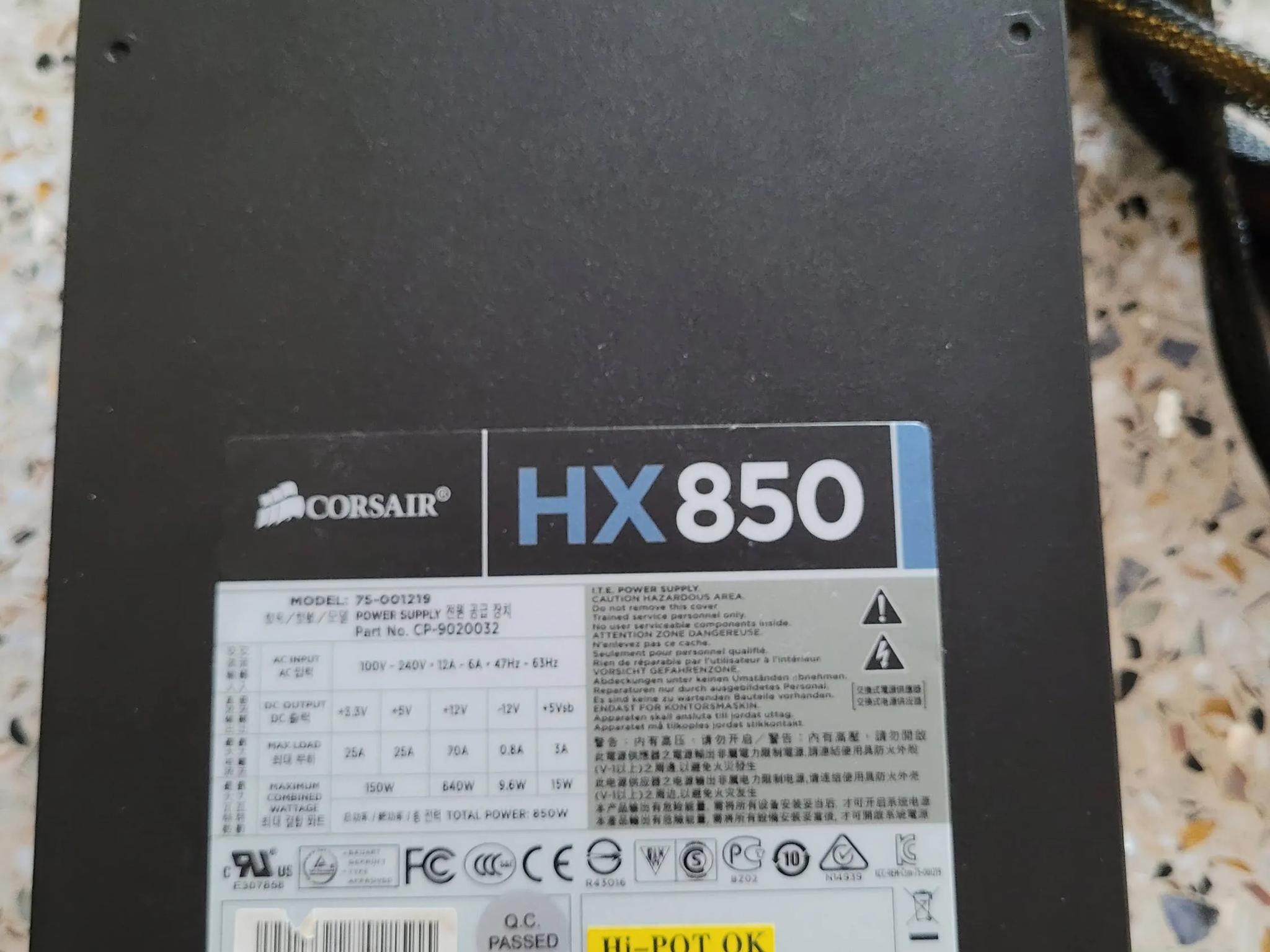 Corsair HX 850 PSU