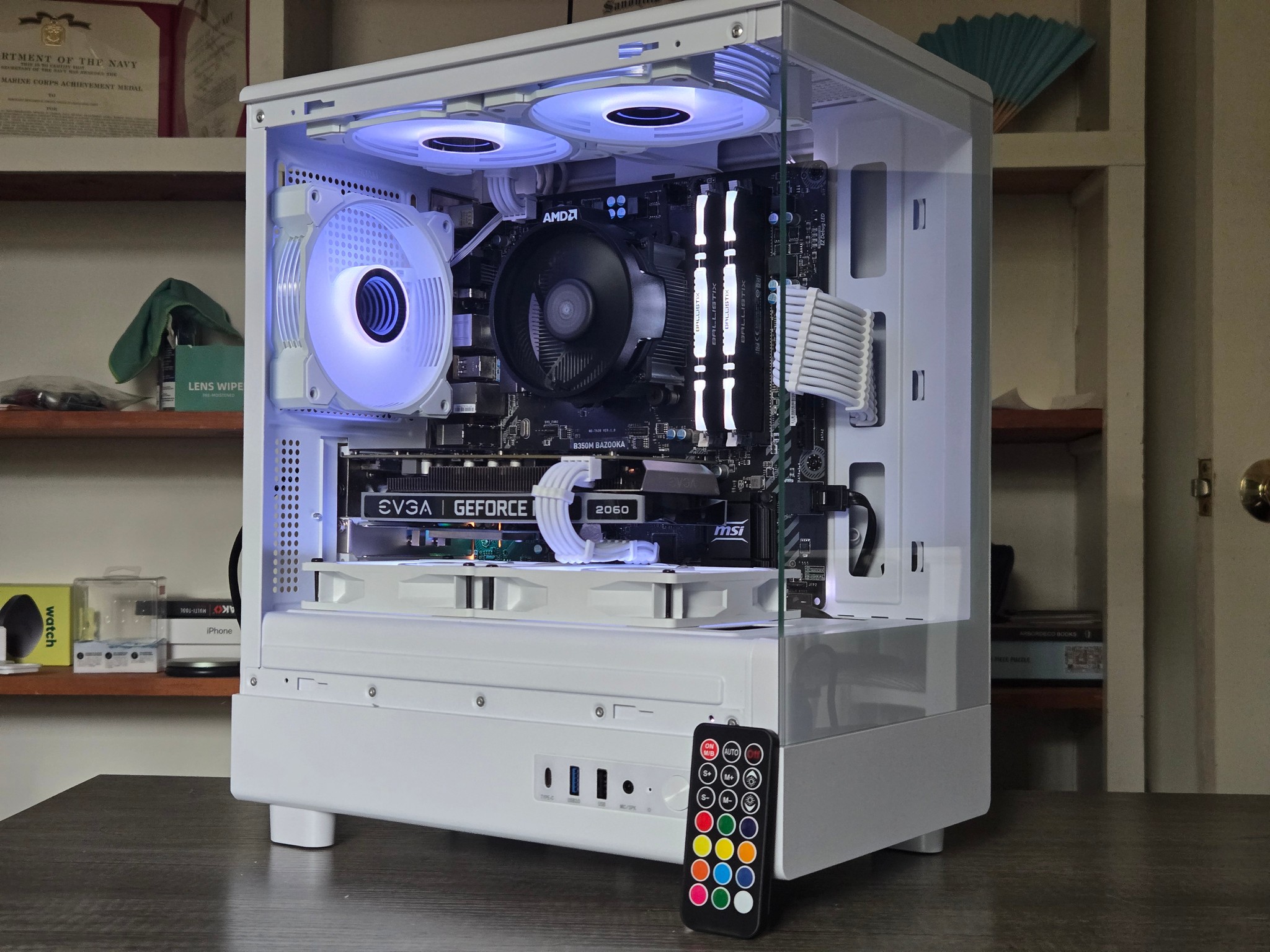 White RGB Gaming PC | R5 2600 | RTX 2060 6GB | 16GB | 1TB | ARGB | Wi-Fi + BT | 550W 80+ Gold